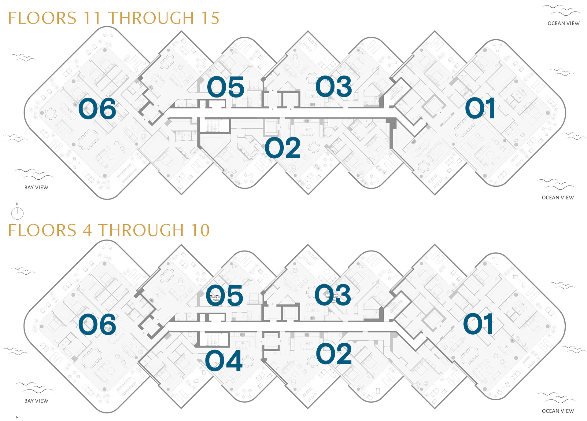 The Perigon floor plate, Floors 4–15