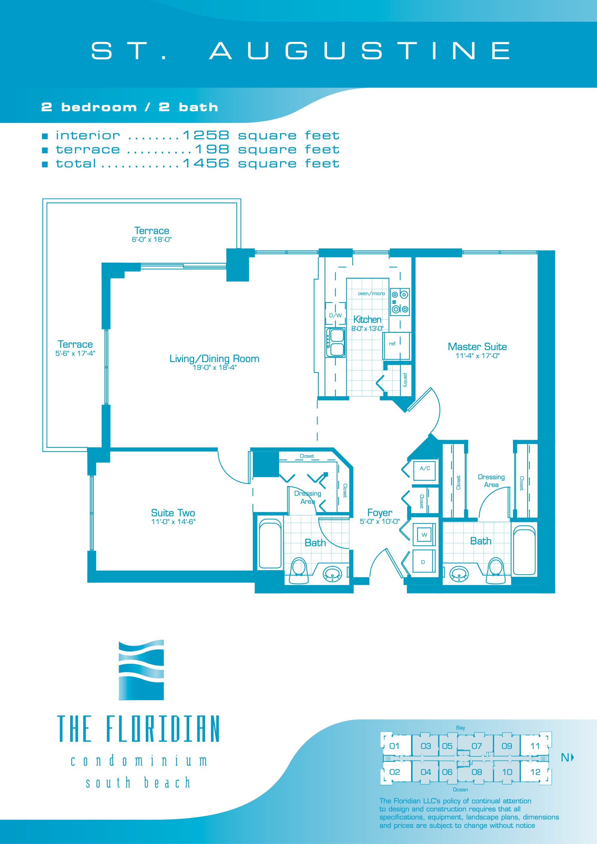 Floorplan 01, Floridian unit 1001