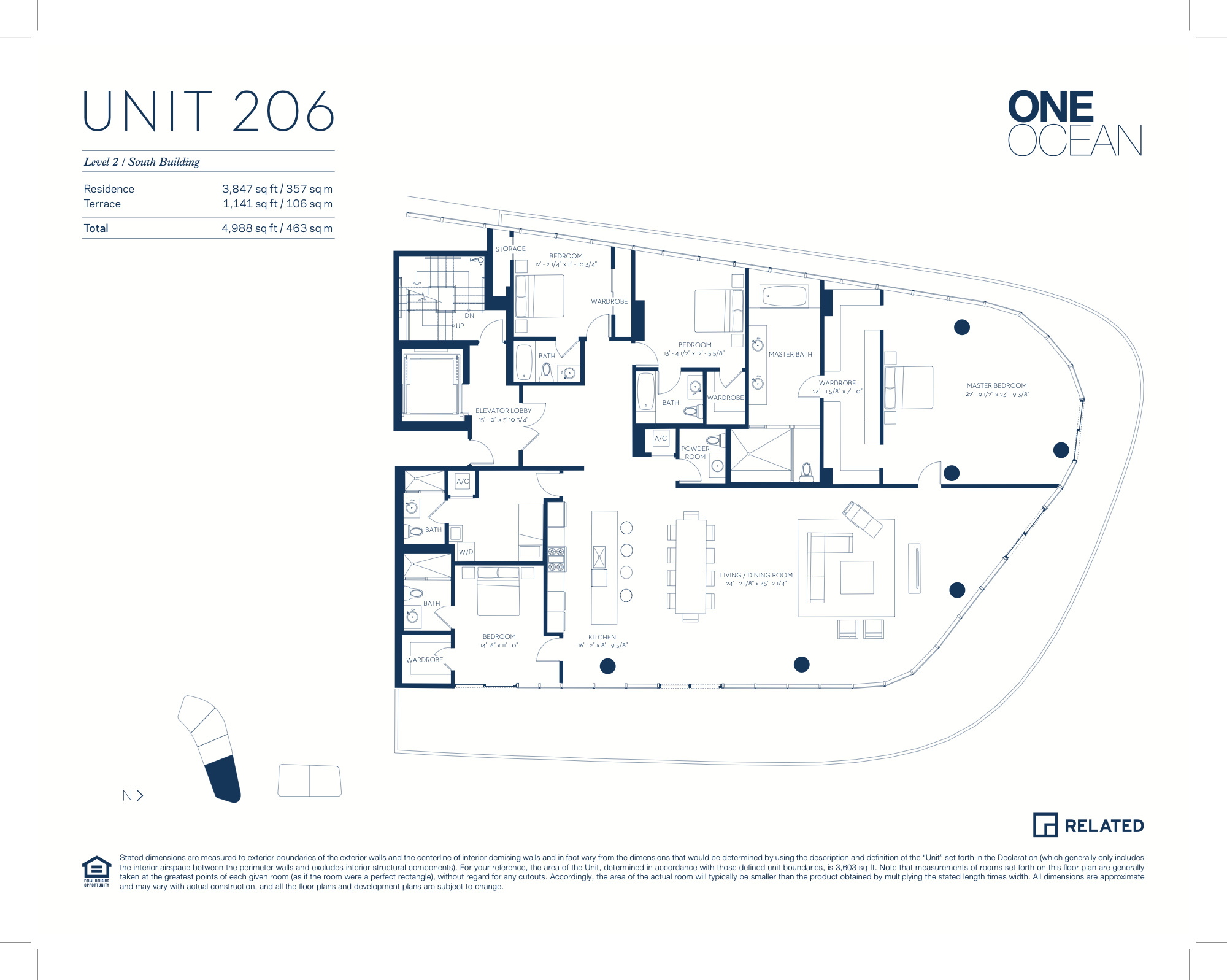 One Ocean South Beach floorplan 06c