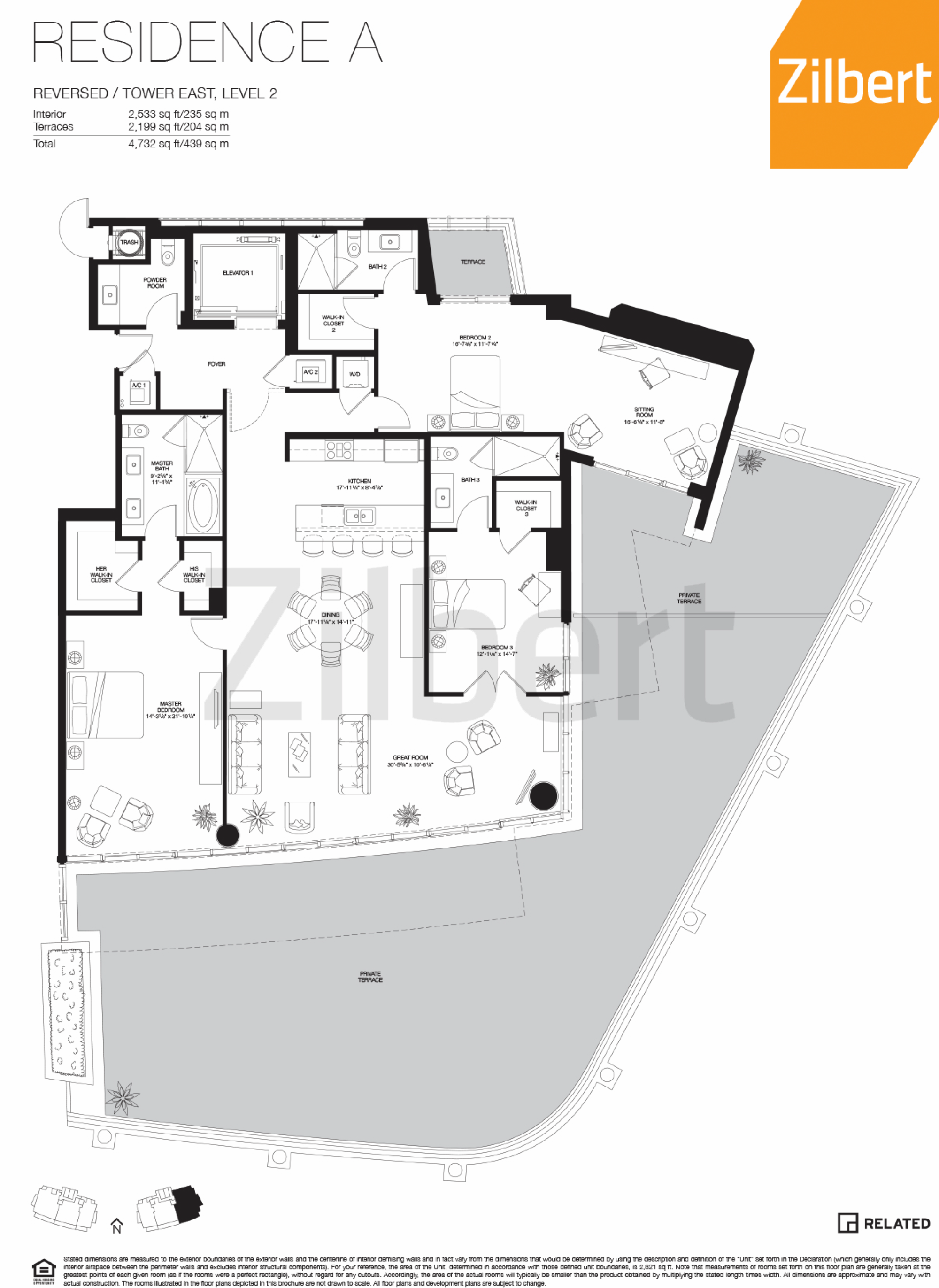 Marea Miami Beach floorplan A-East-2
