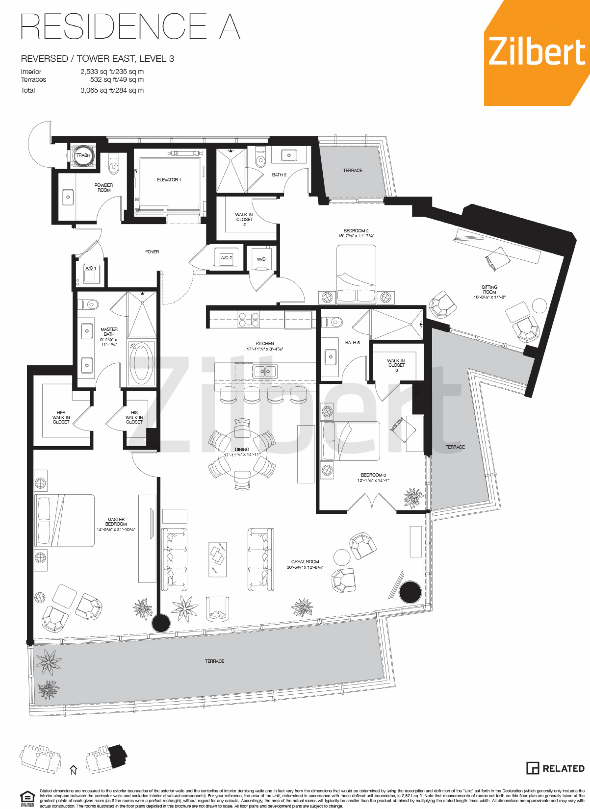 Marea Miami Beach floorplan A-East-3