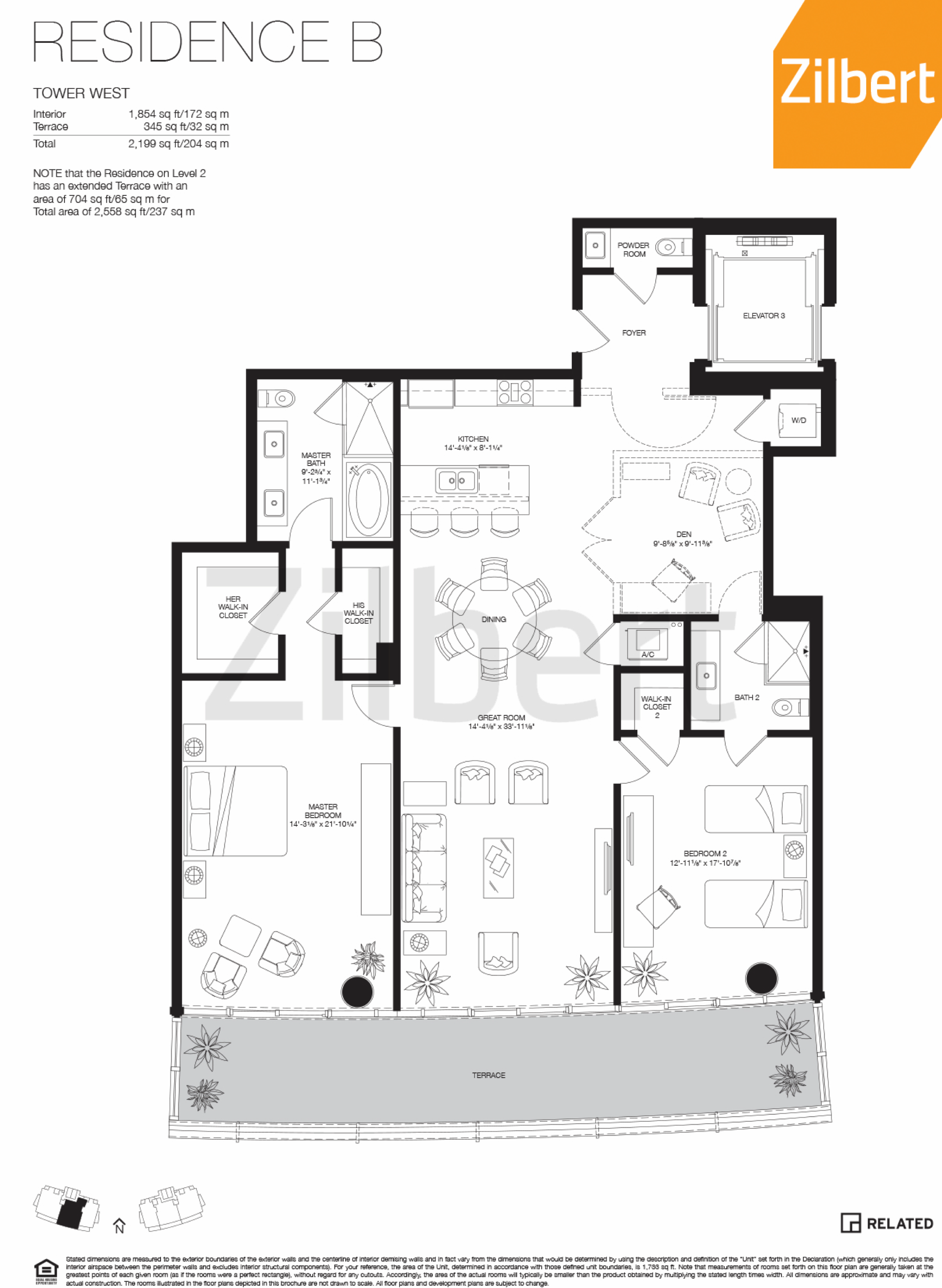Marea Miami Beach floorplan B-West
