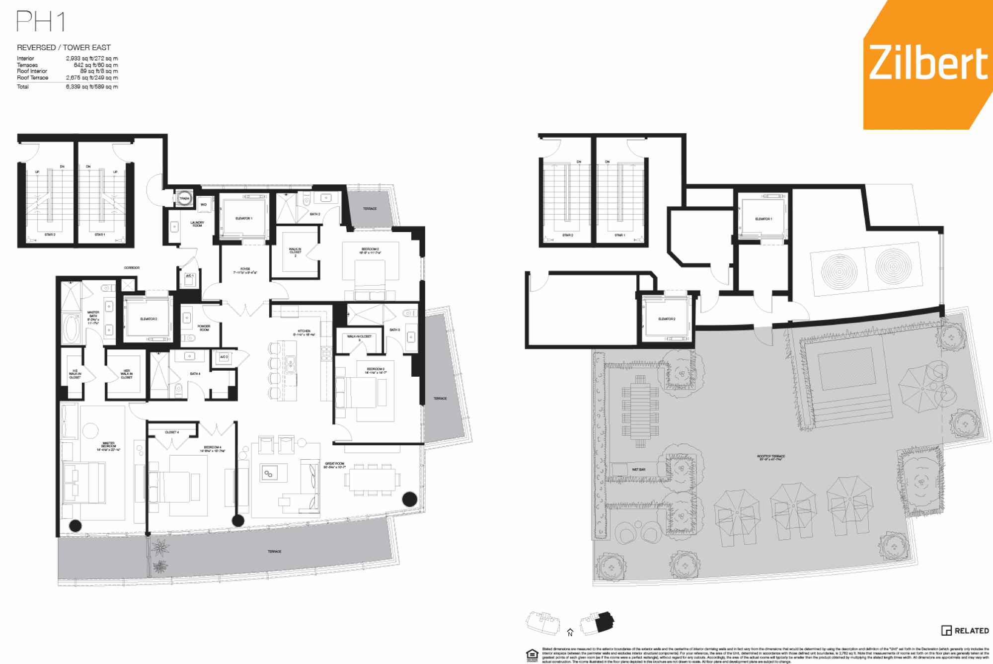 Marea Miami Beach floorplan PH1-East