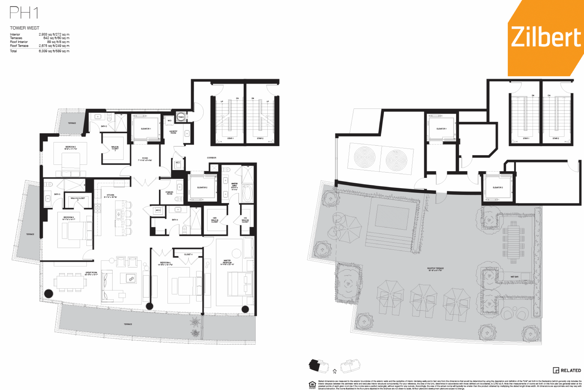 Marea Miami Beach floorplan PH1-West