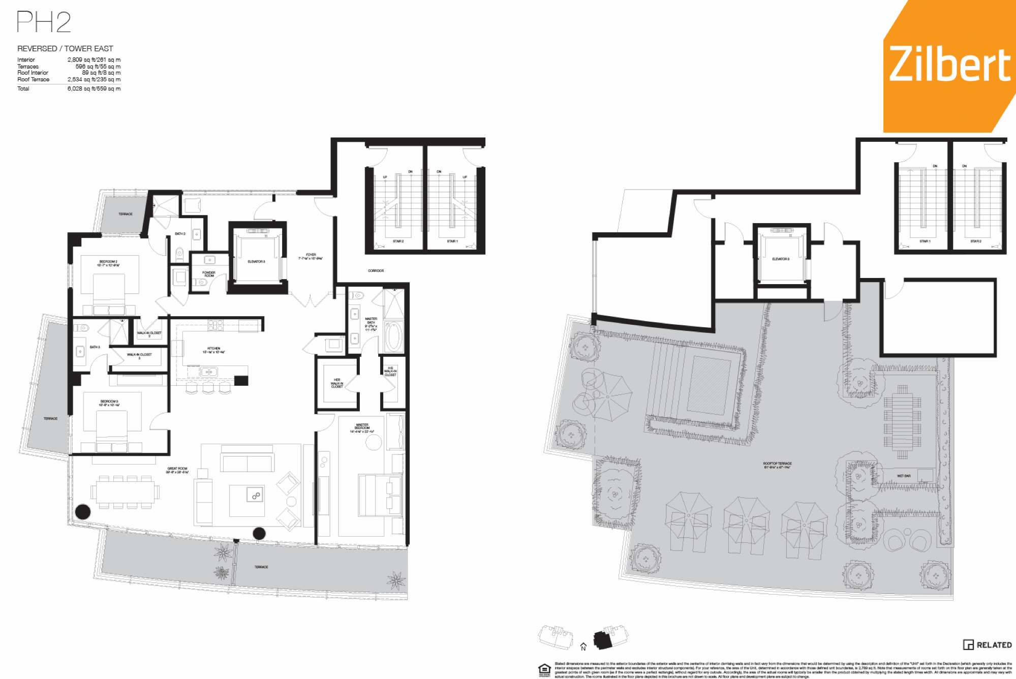 Marea Miami Beach floorplan PH2-East