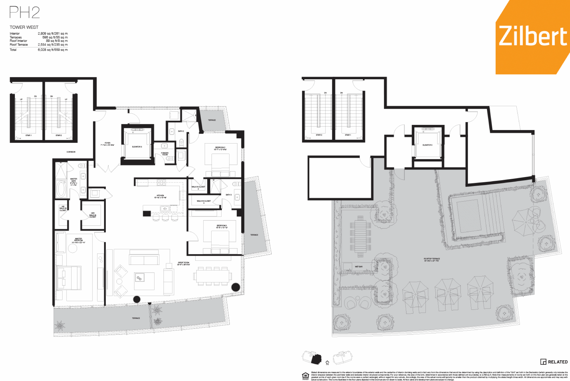 Marea Miami Beach floorplan PH2-West
