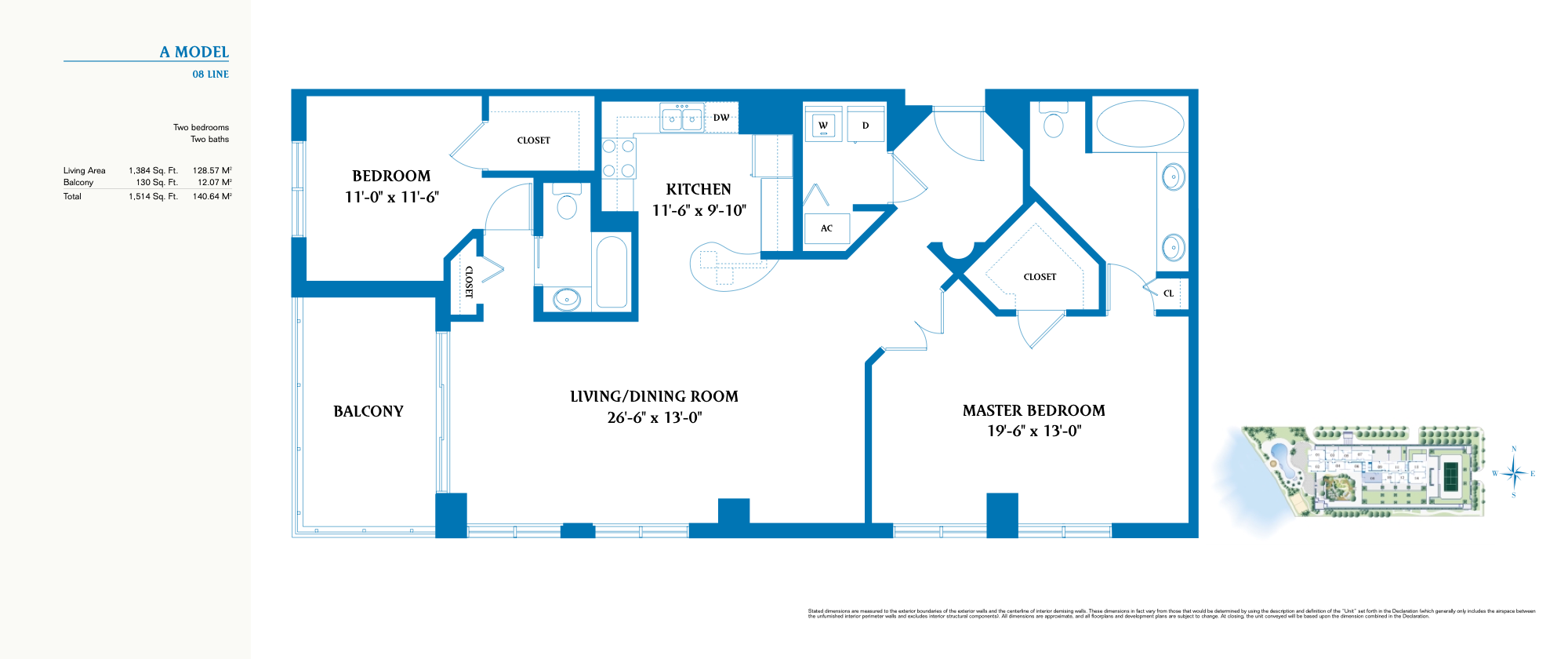 The Waverly floorplan A