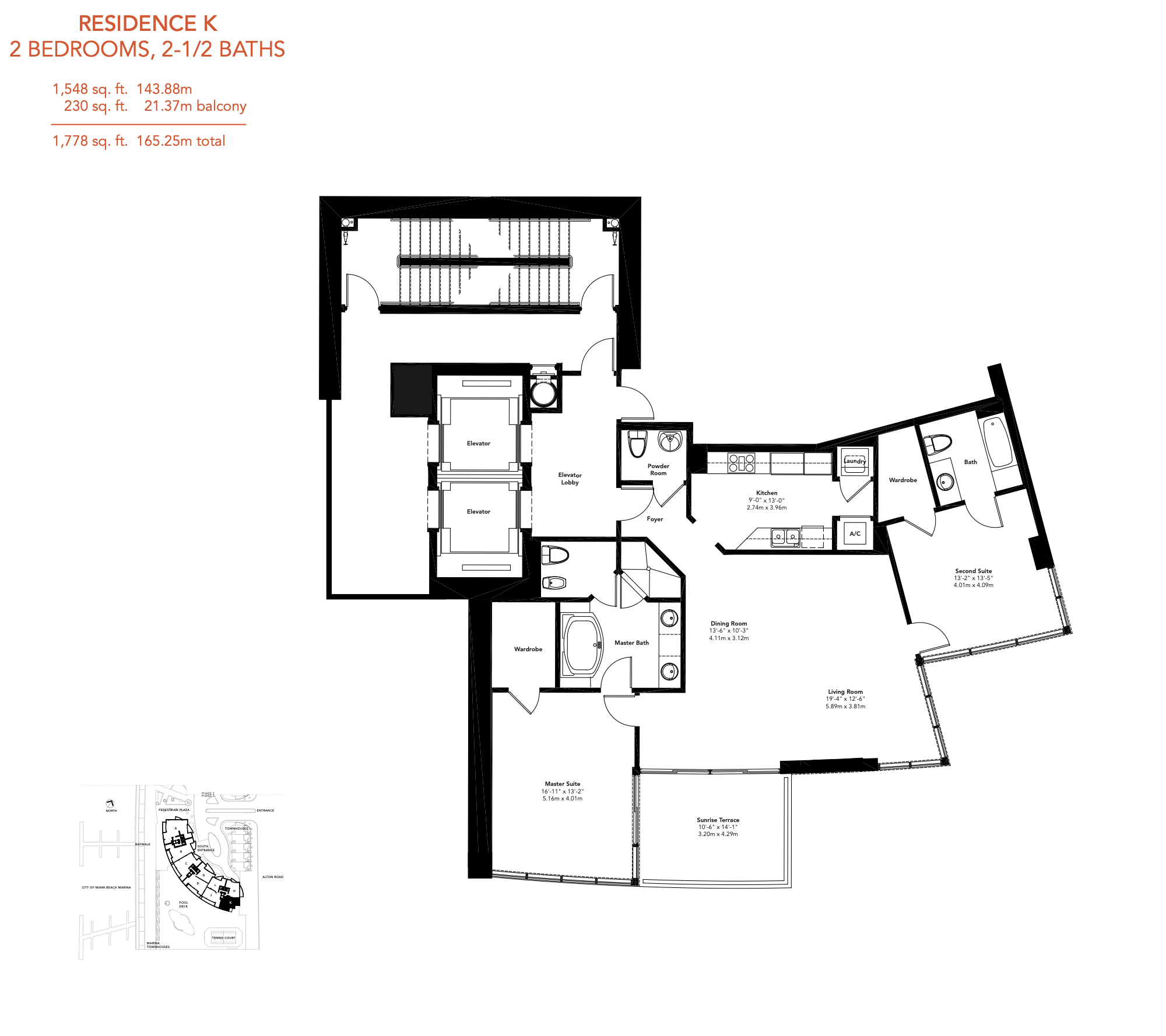Floorplan K, Murano Grande unit 810