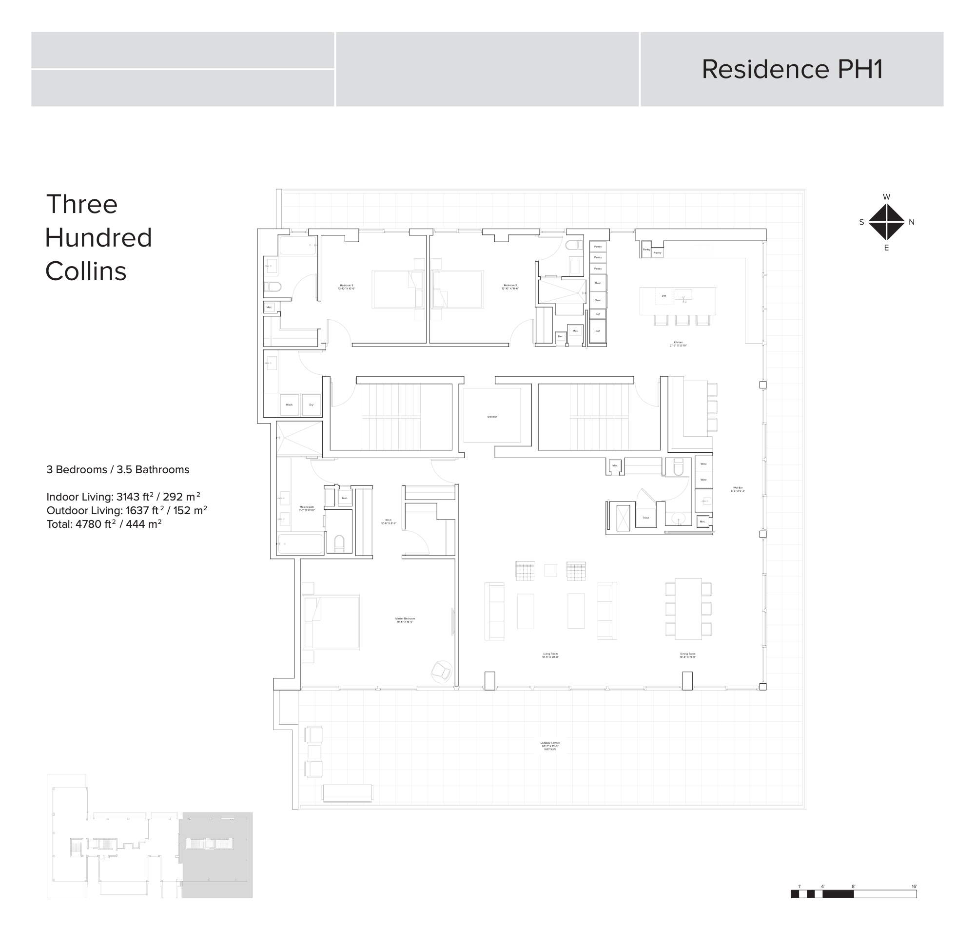 300 Collins floorplan PH1