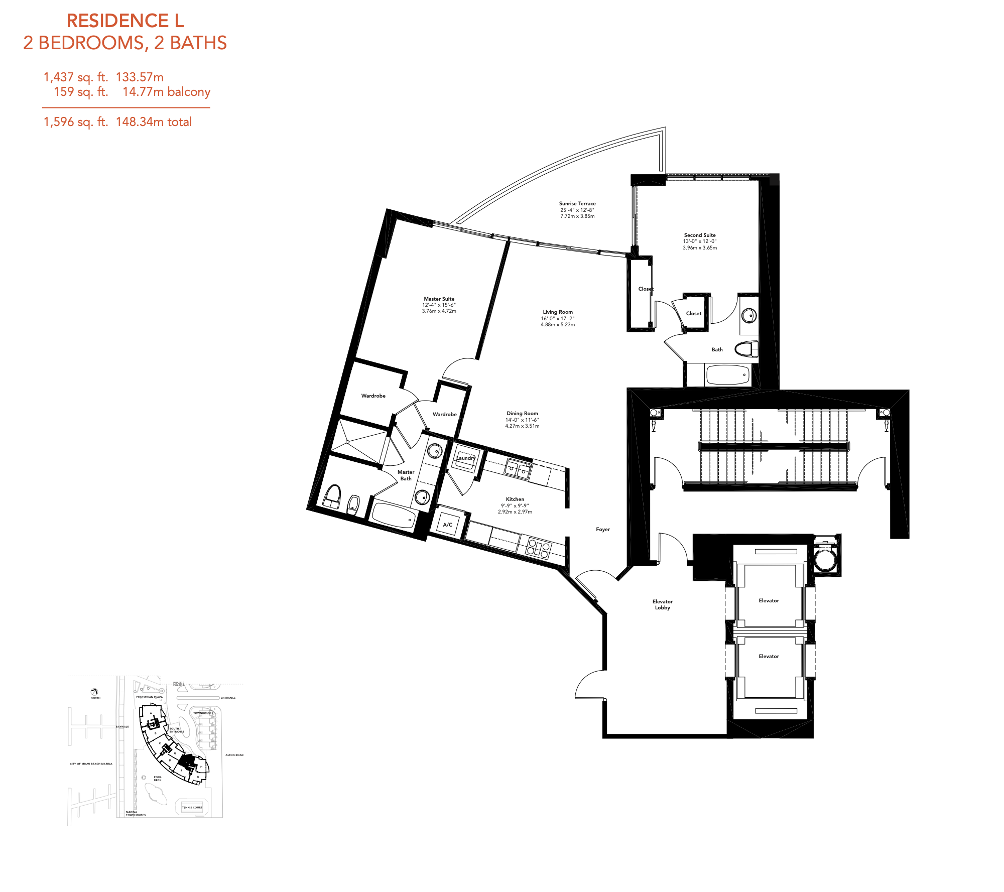 Floorplan L, Murano Grande unit 709