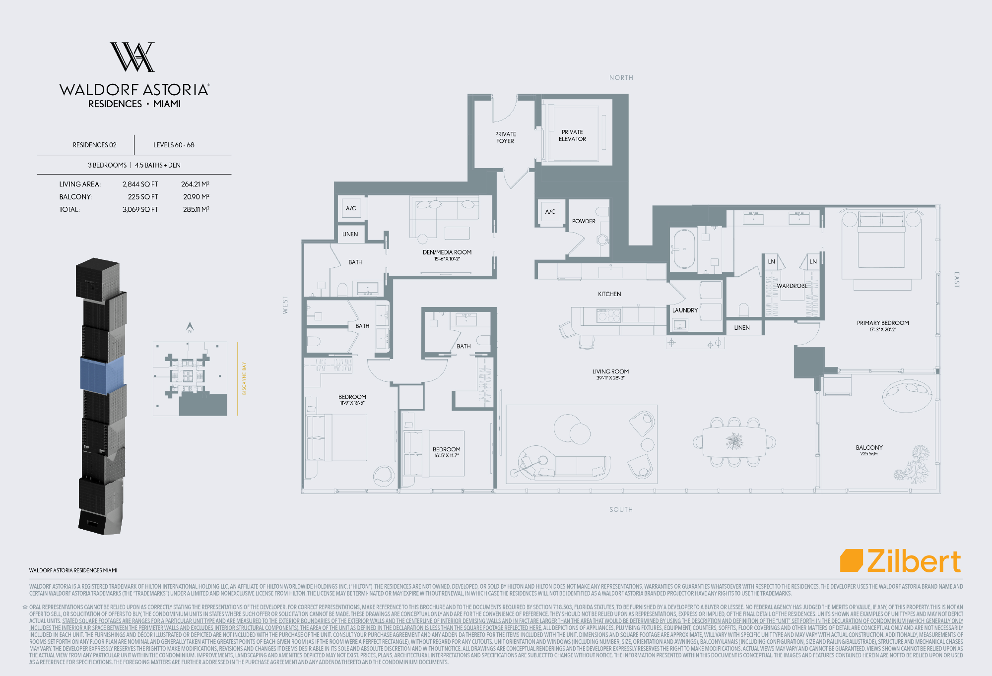 Waldorf Astoria Miami floorplan 02-6068