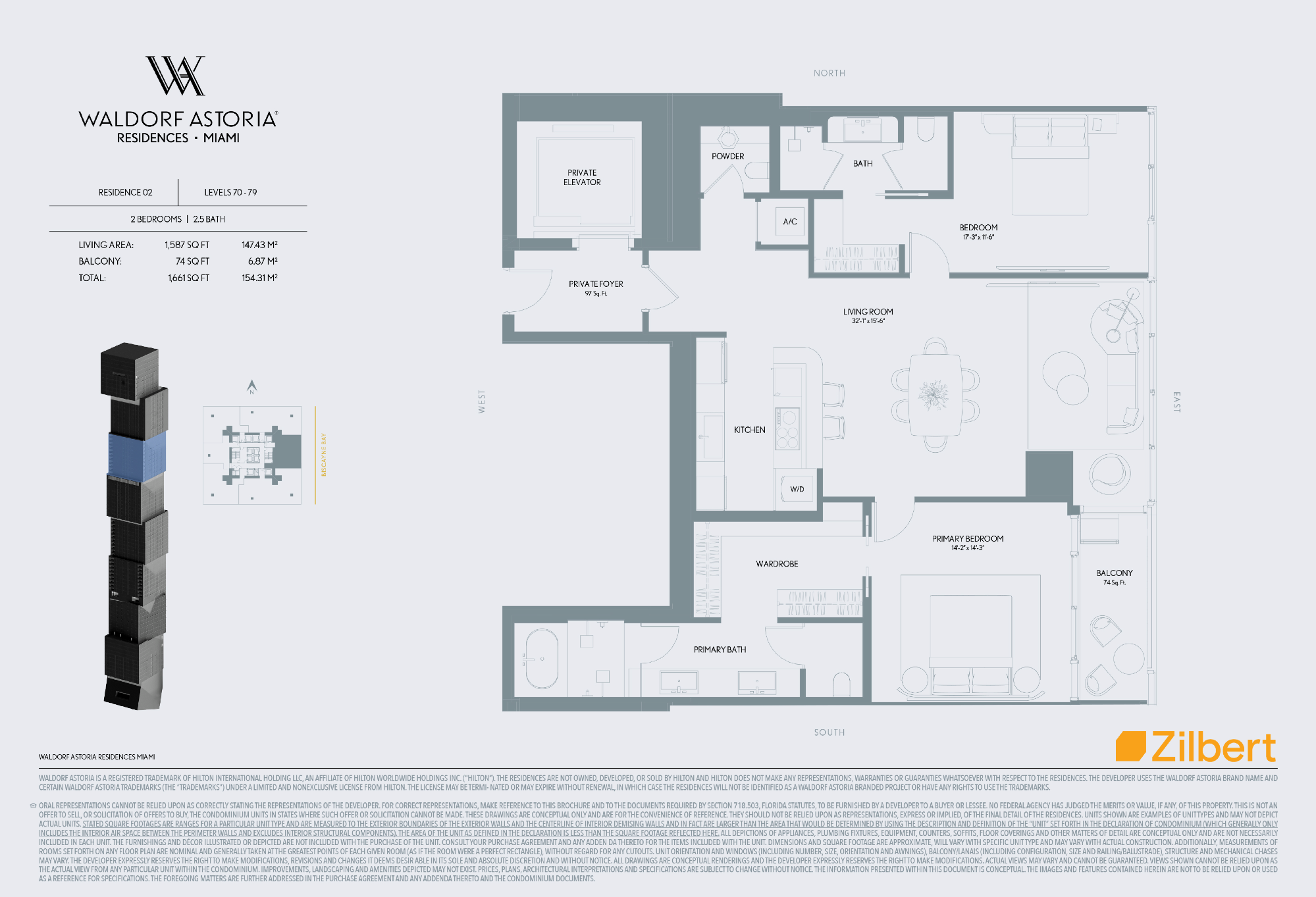 Waldorf Astoria Miami floorplan 02-7079
