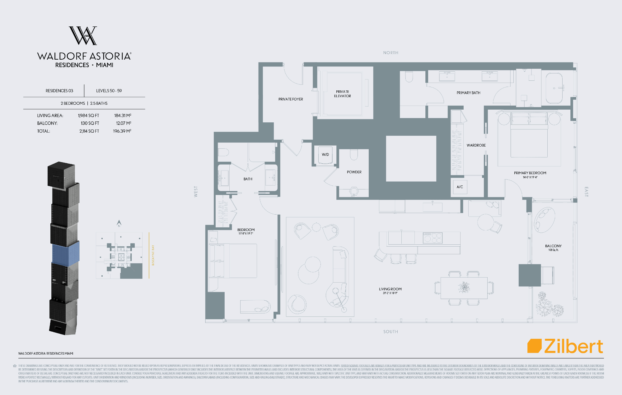 Waldorf Astoria Miami floorplan 03-5059