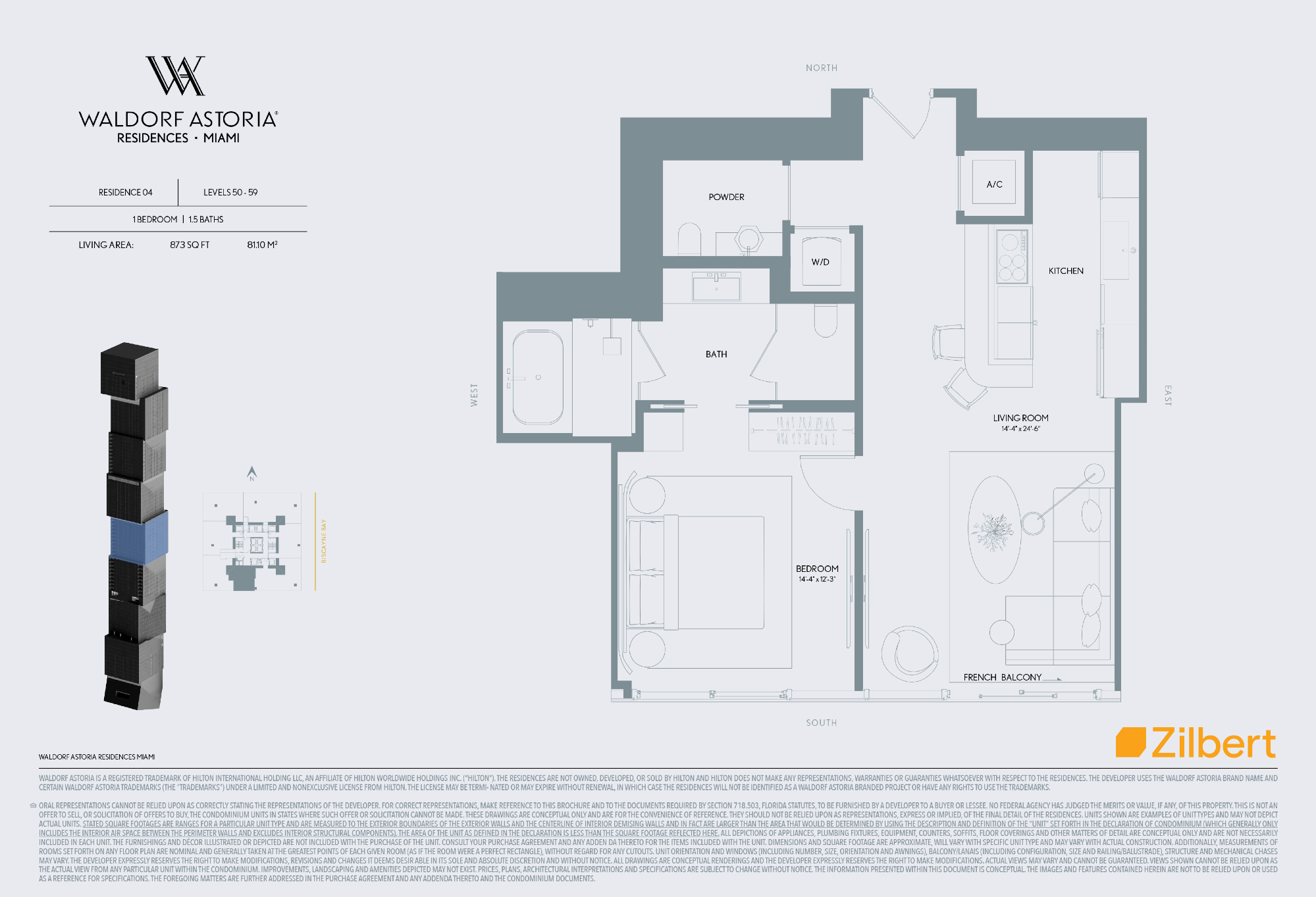 Waldorf Astoria Miami floorplan 04-5059