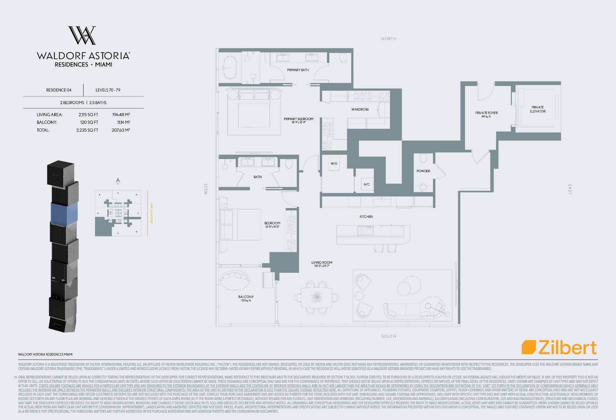 Waldorf Astoria Miami floorplan 04-7079