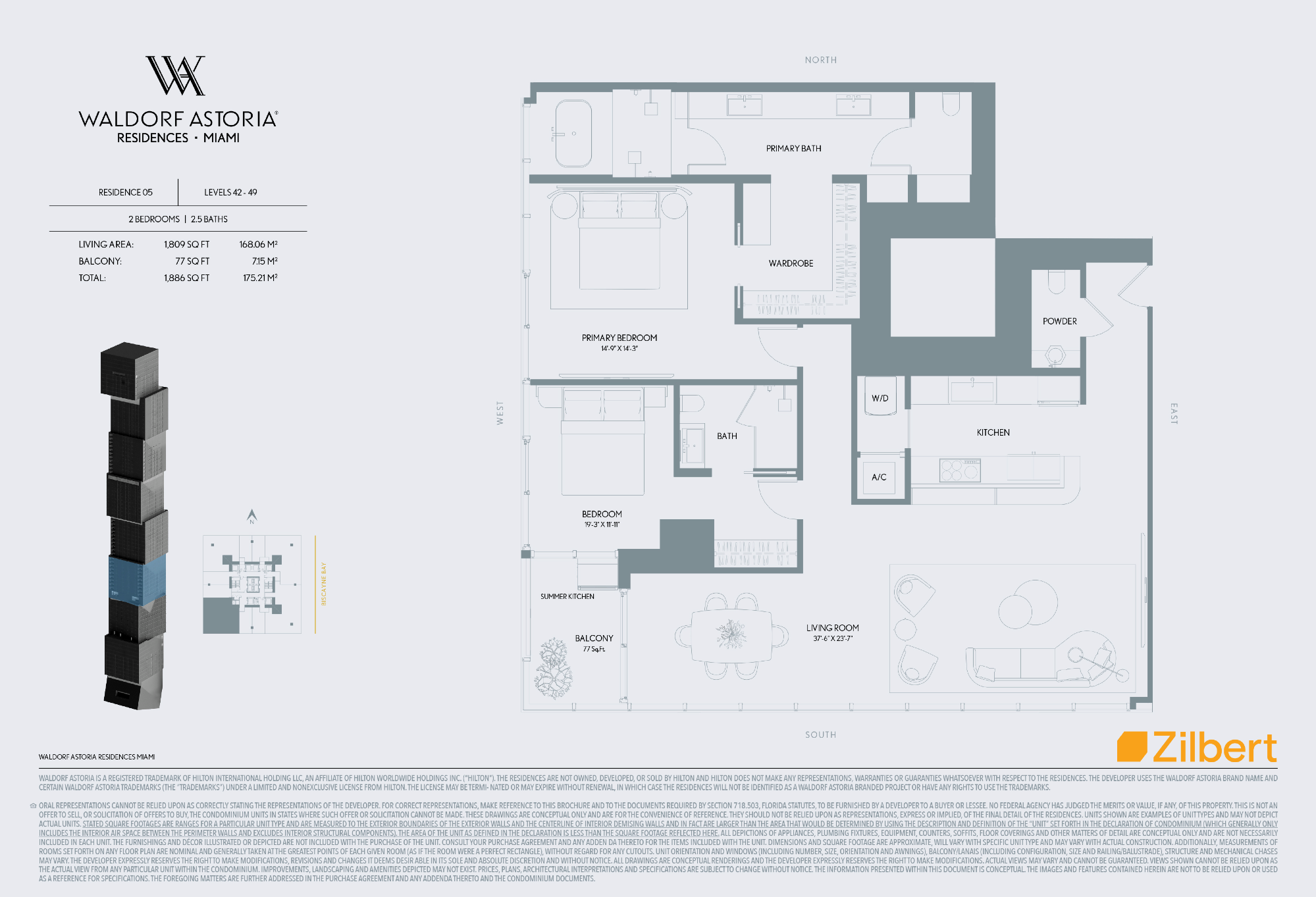 Waldorf Astoria Miami floorplan 05-4249