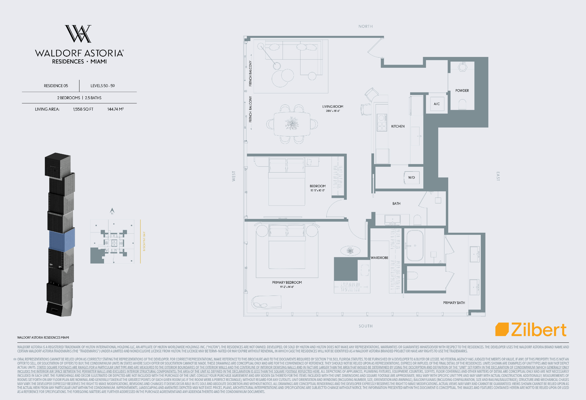Waldorf Astoria Miami floorplan 05-5059