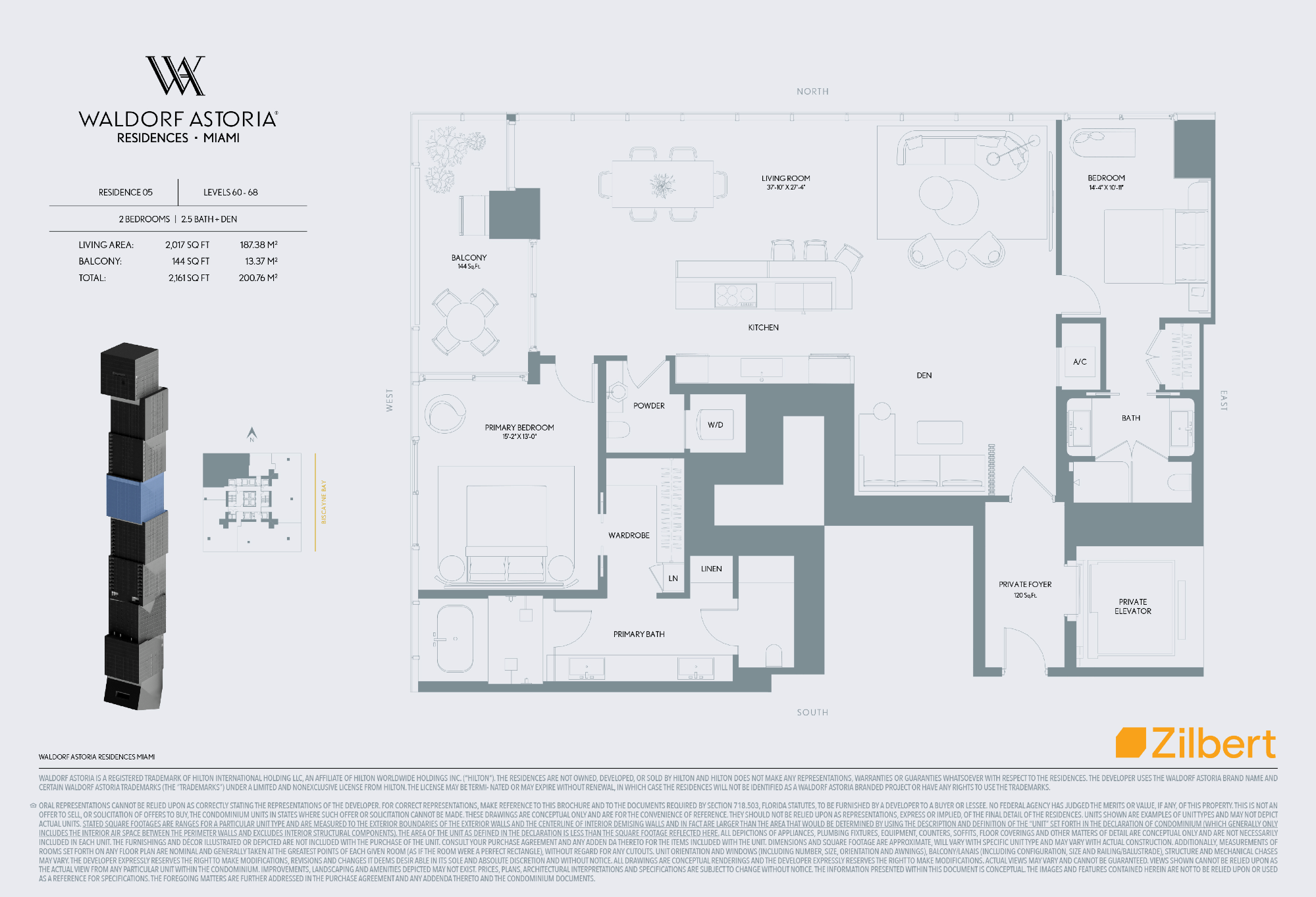 Waldorf Astoria Miami floorplan 05-6068