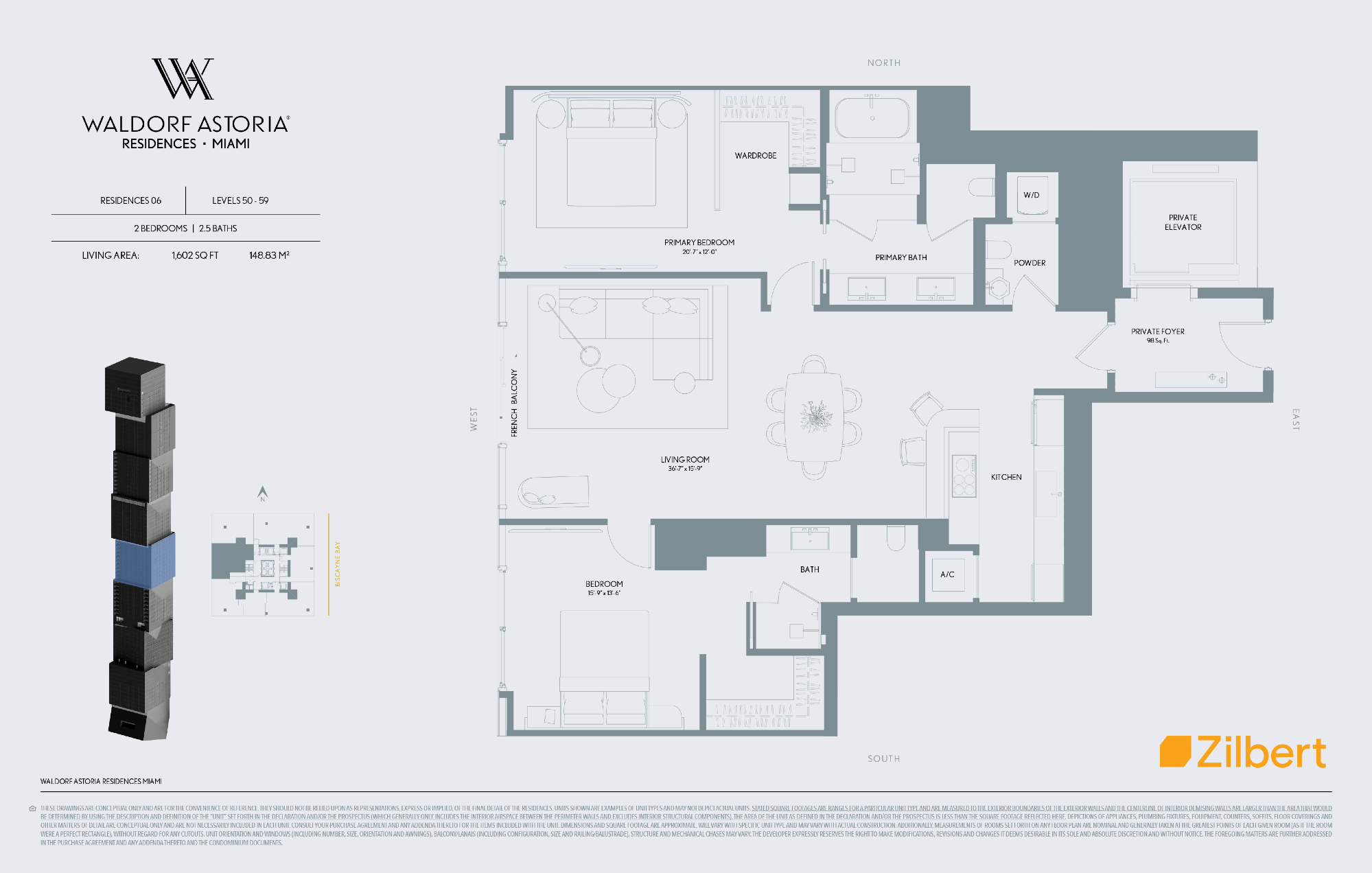 Waldorf Astoria Miami floorplan 06-5059