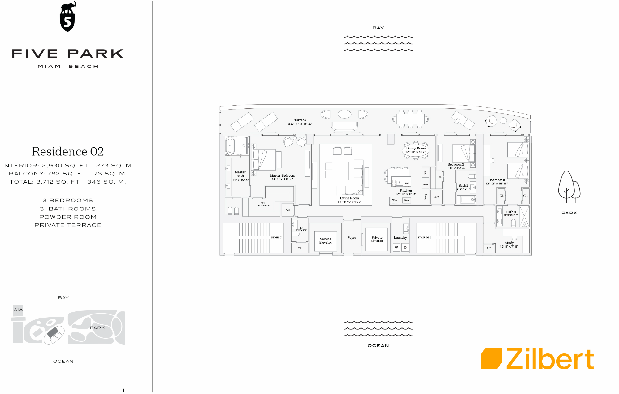 Floorplan Canopy 02, Five Park unit 2402