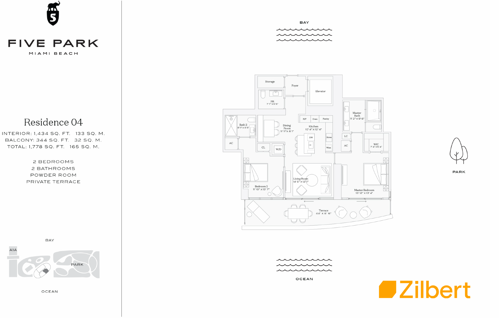 Floorplan Canopy 04, Five Park unit 3004
