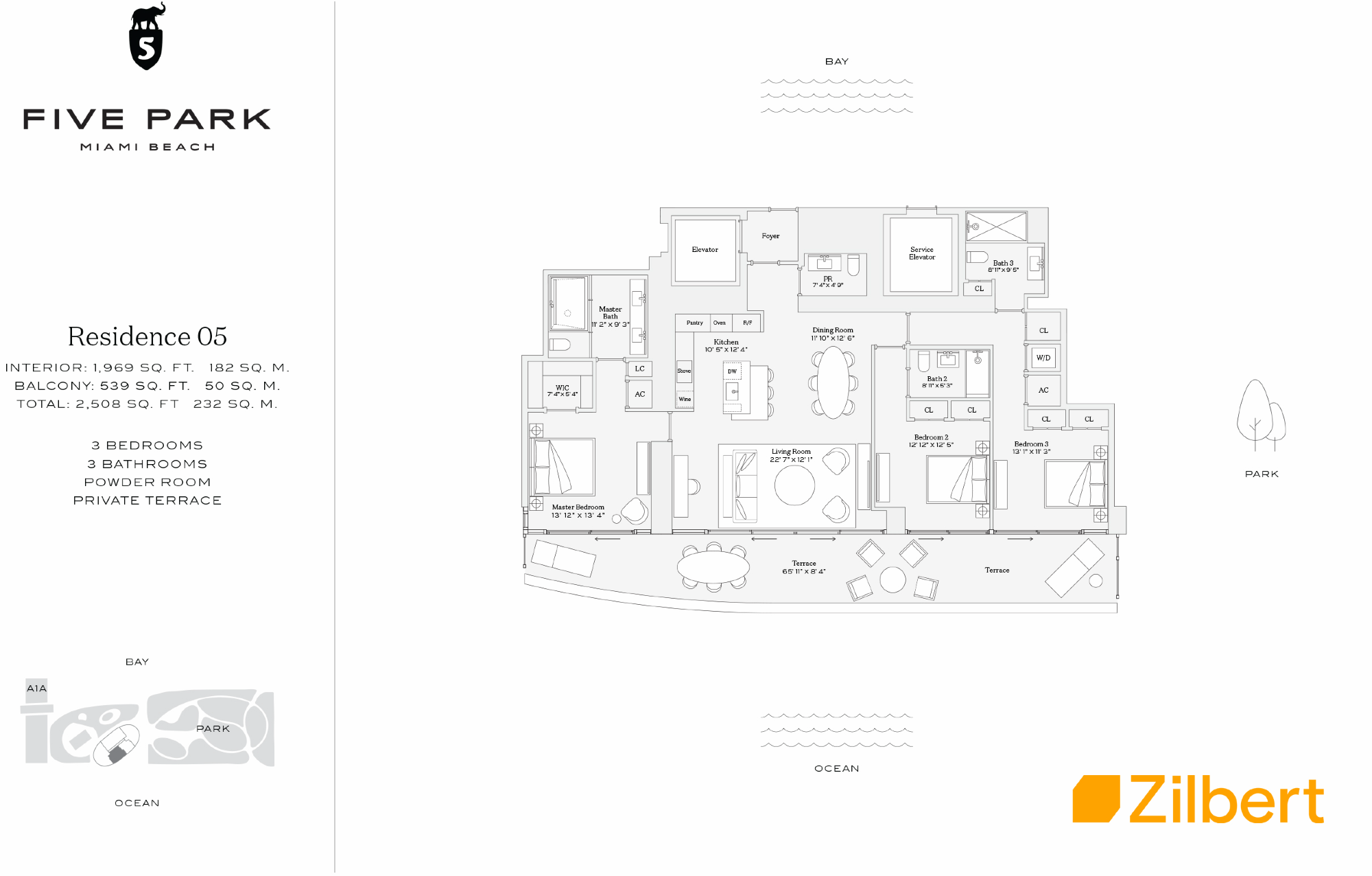 Floorplan Canopy 05, Five Park unit 2105