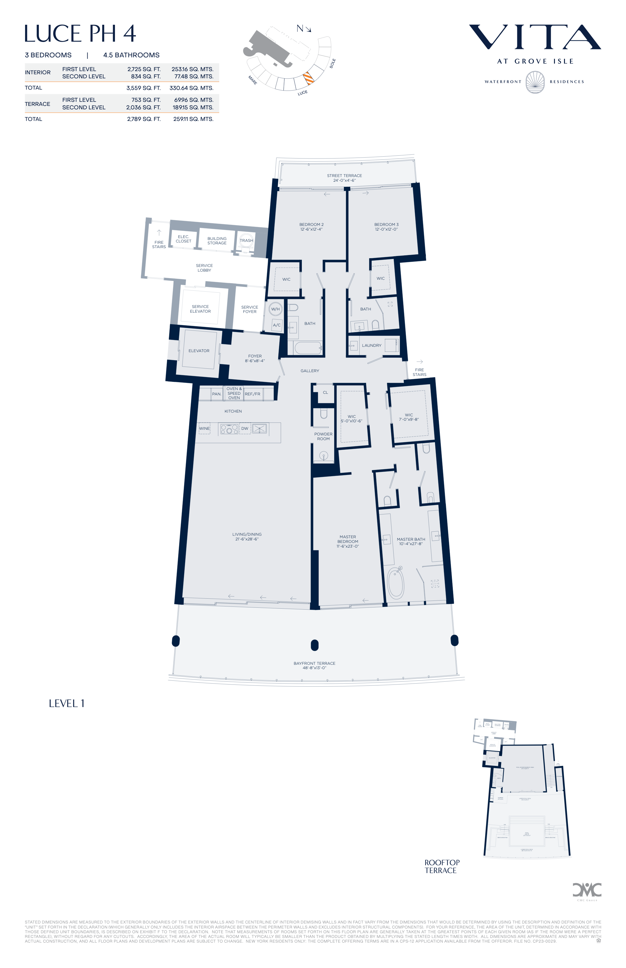 Vita at Grove Isle floorplan PH-L04