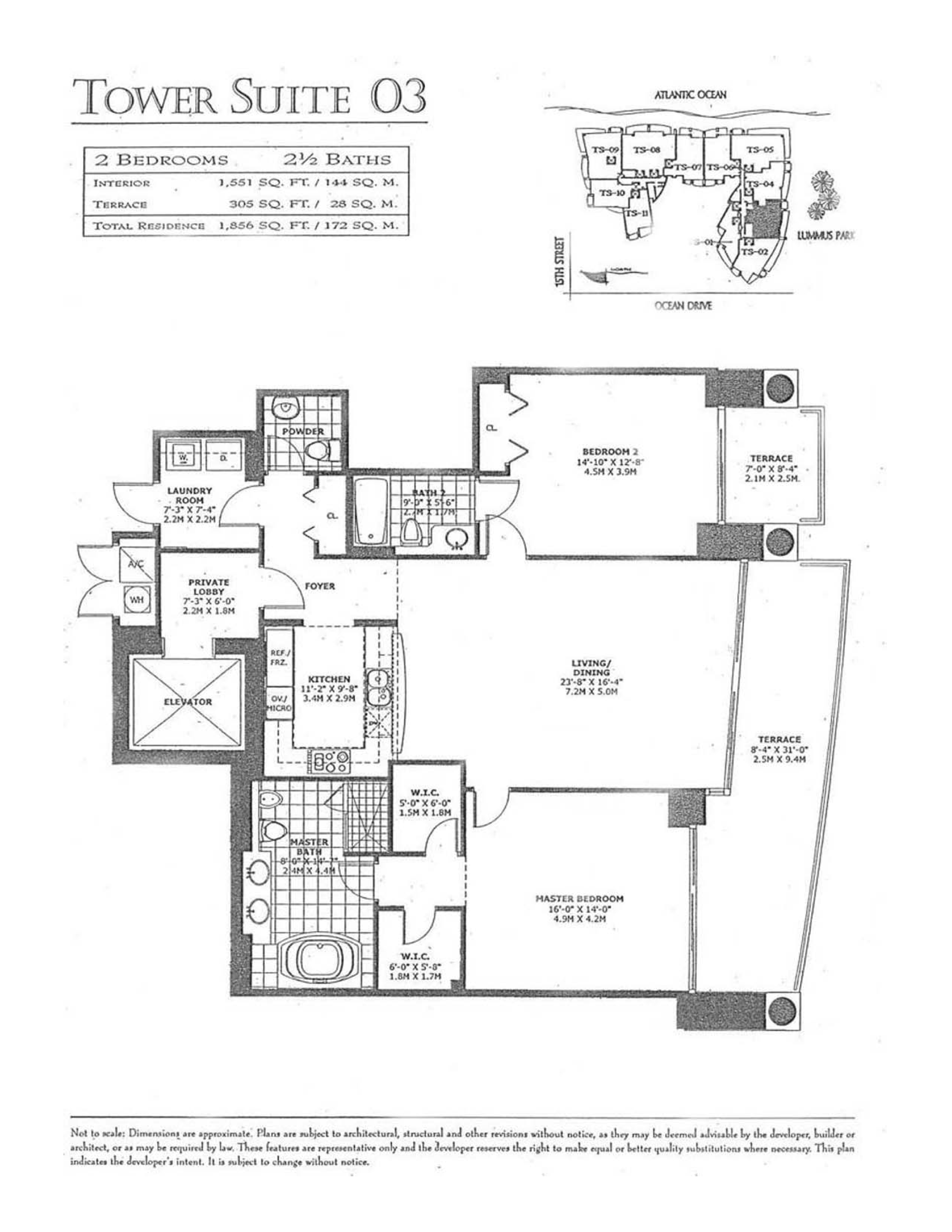 Floorplan 03, Il Villaggio unit 703