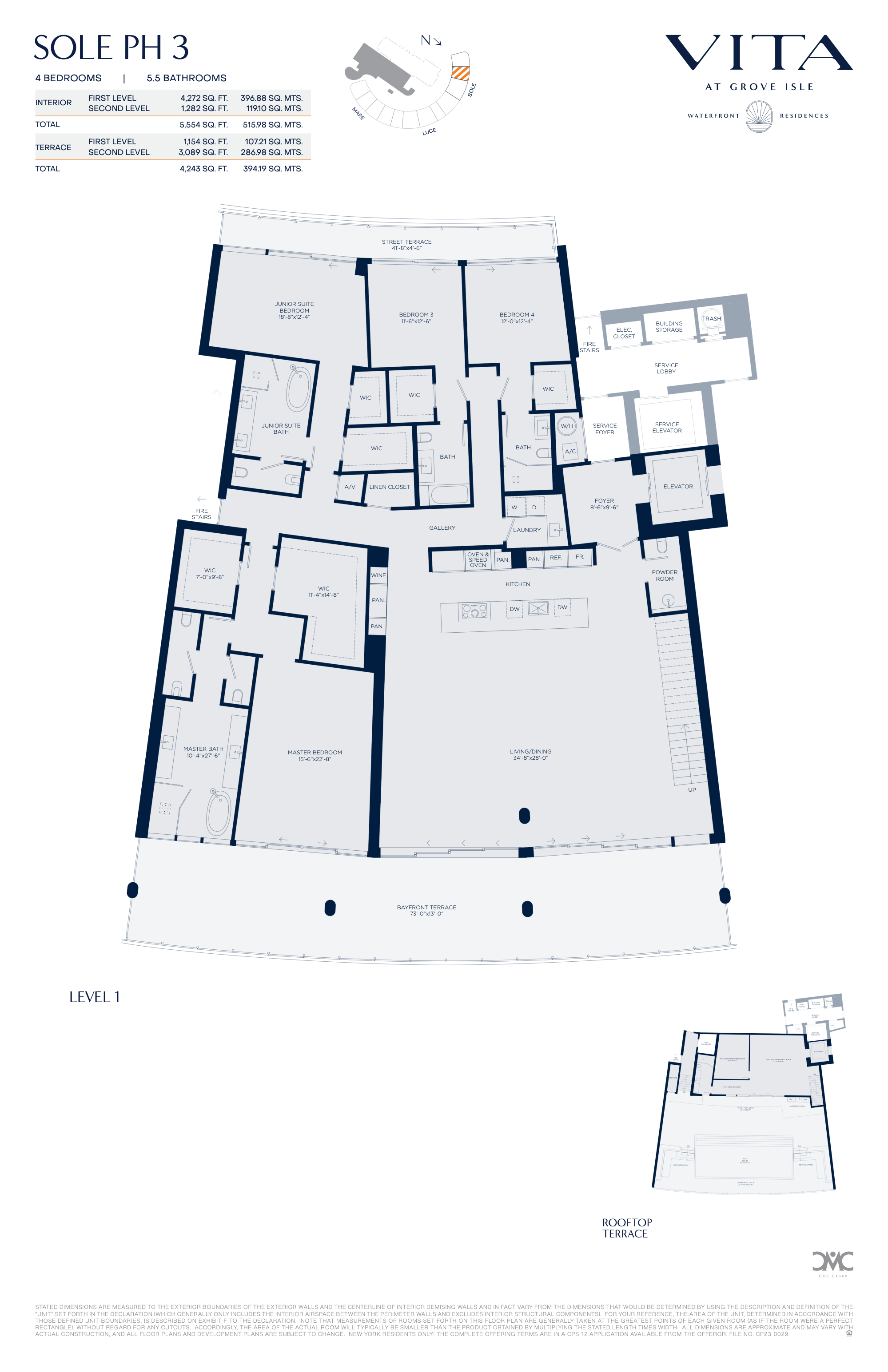 Vita at Grove Isle floorplan PH-S03