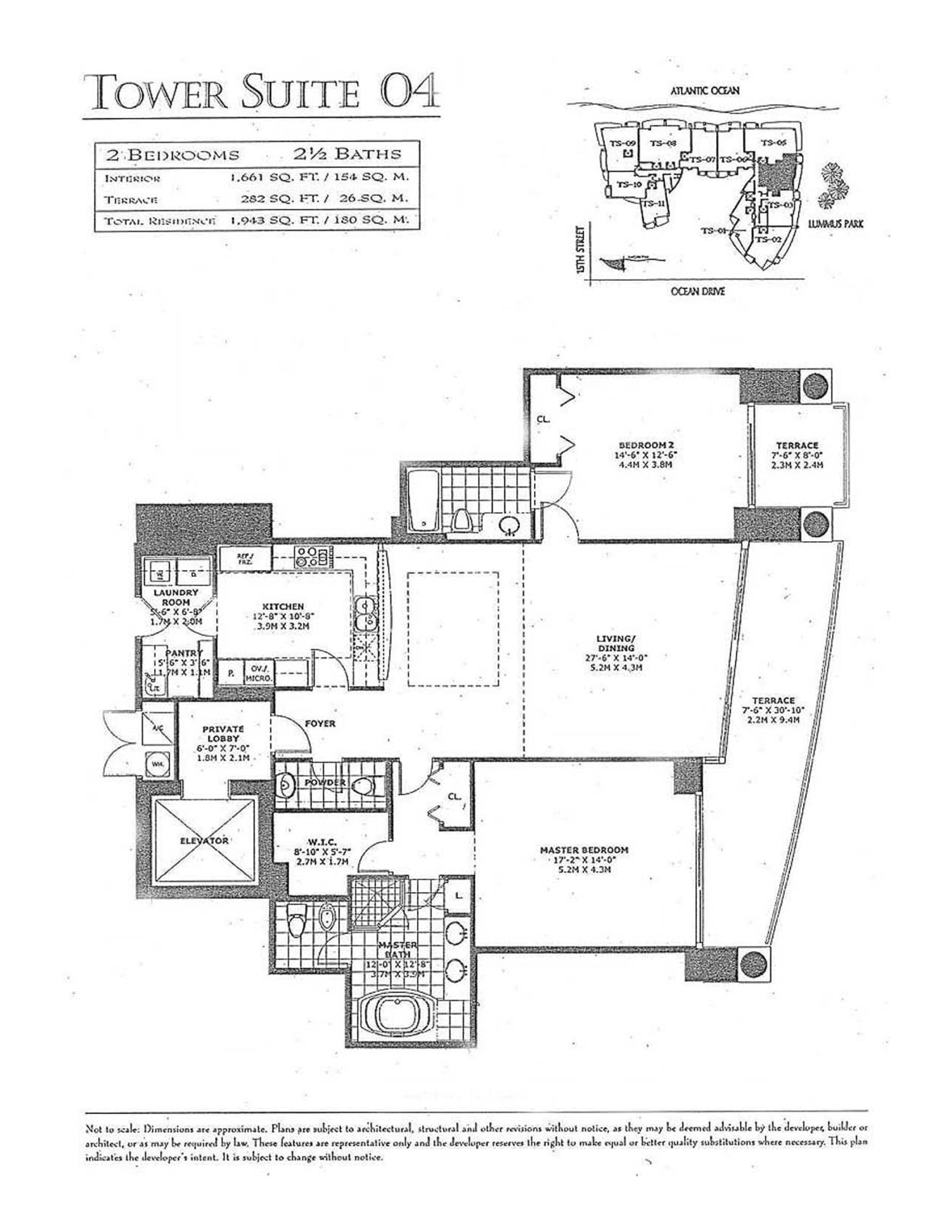 Floorplan 04, Il Villaggio unit 904