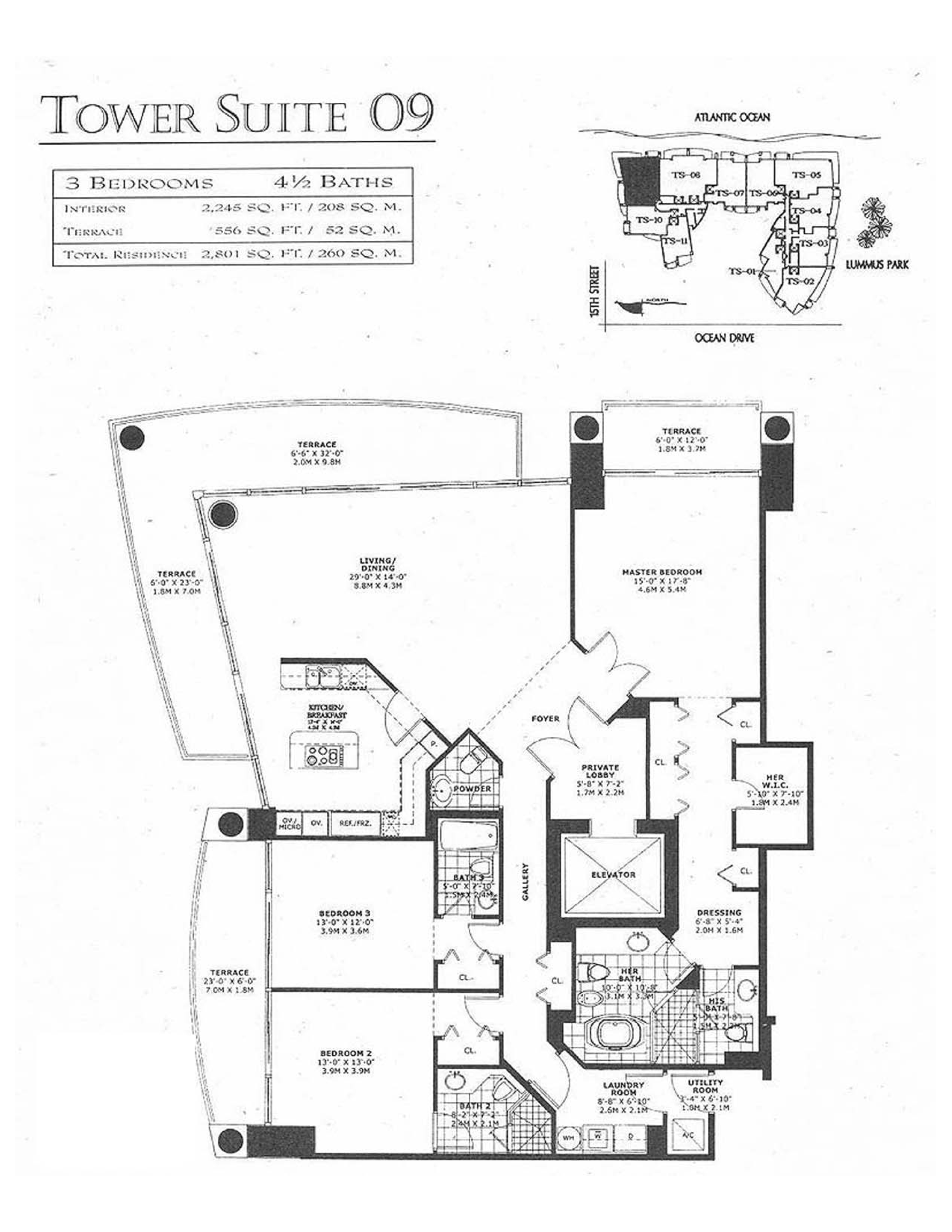 Floorplan 09, Il Villaggio unit 1009
