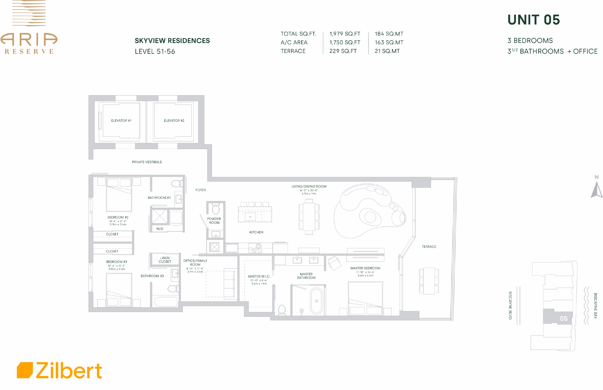 Aria Reserve South Tower floorplan 05 FL 51-56
