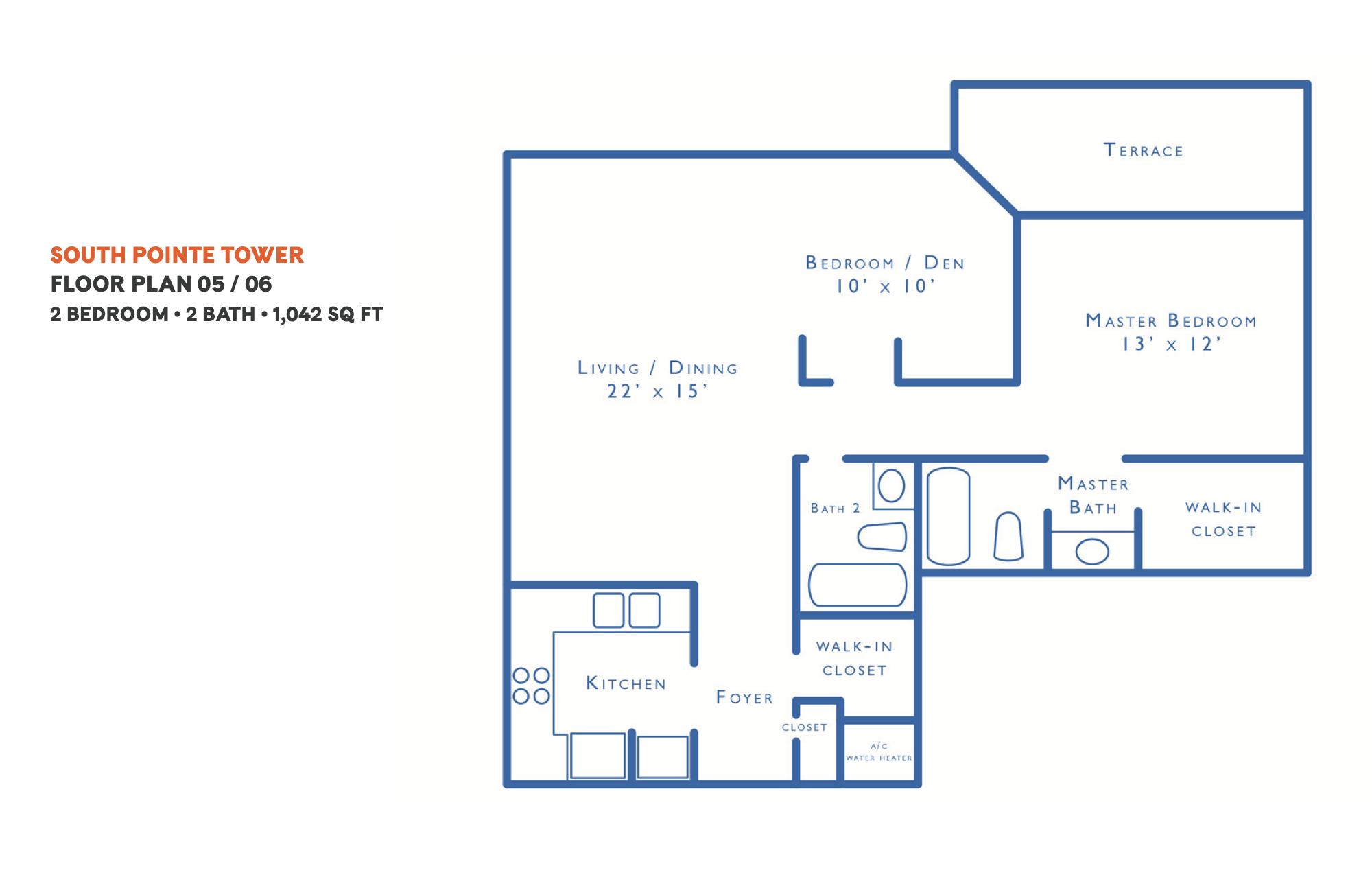 Floorplan 06, South Pointe Towers unit 1506