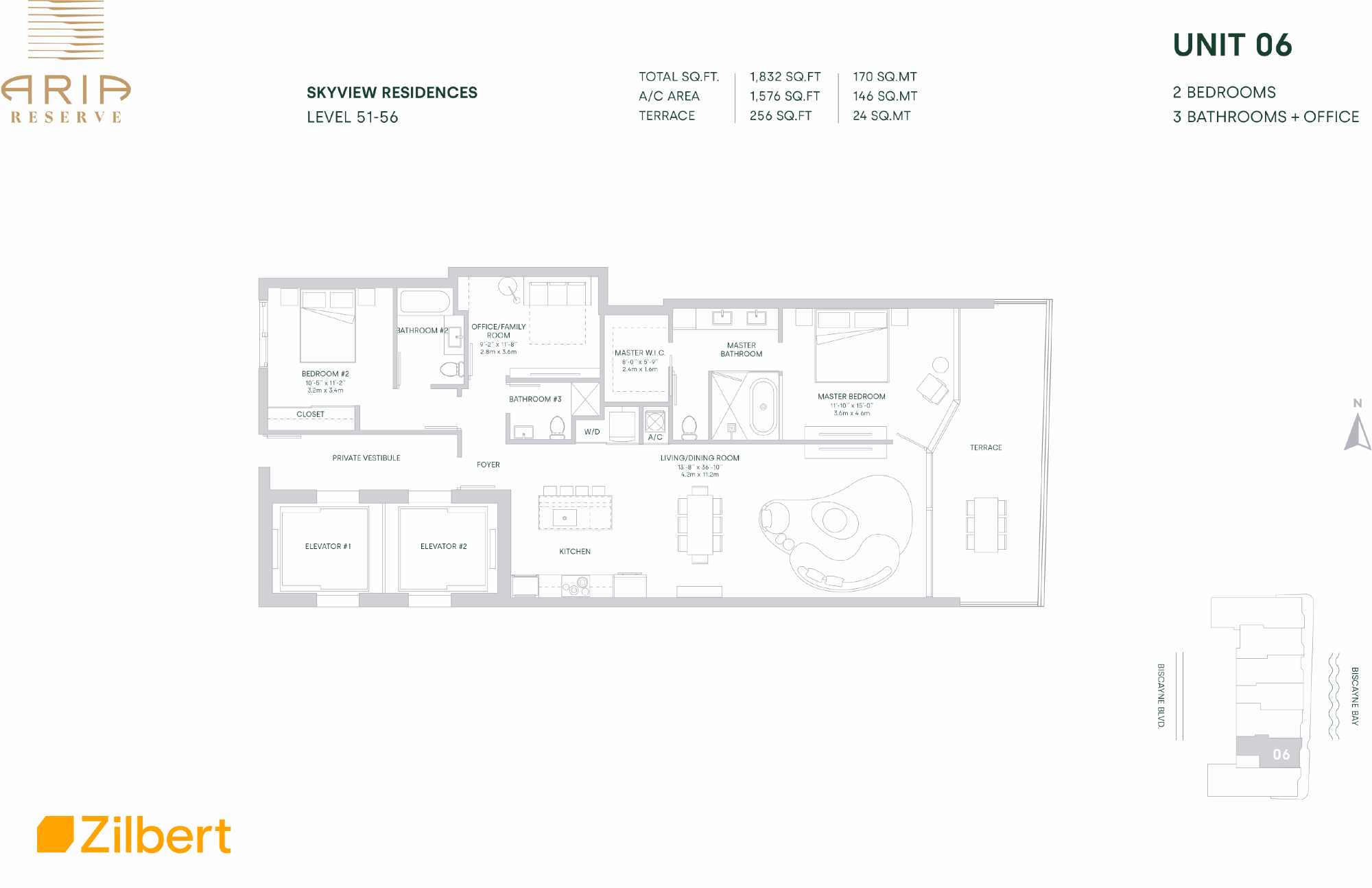 Floorplan 06, Aria Reserve South Tower unit 5206