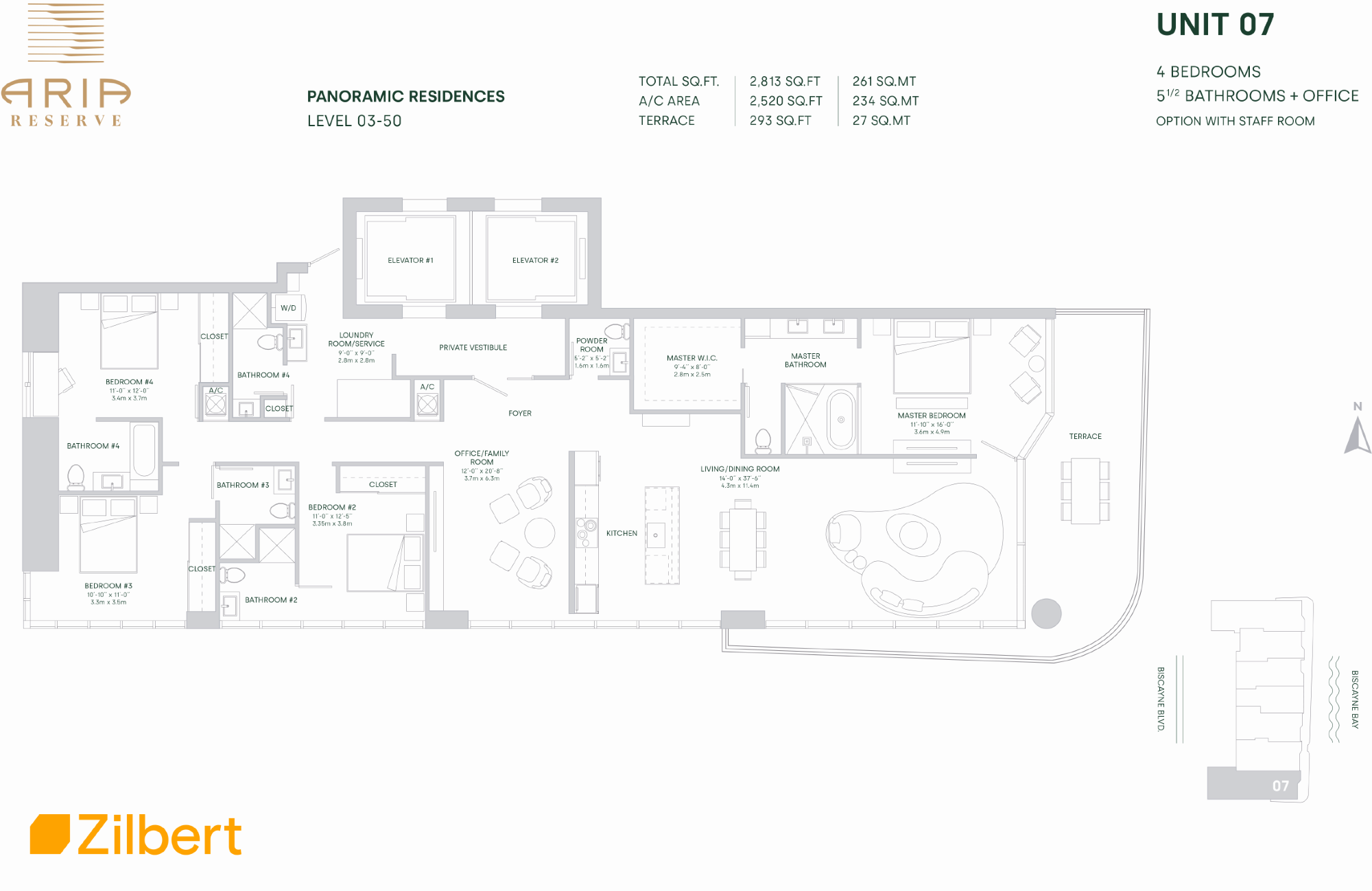 Floorplan 07, Aria Reserve South Tower unit 4507