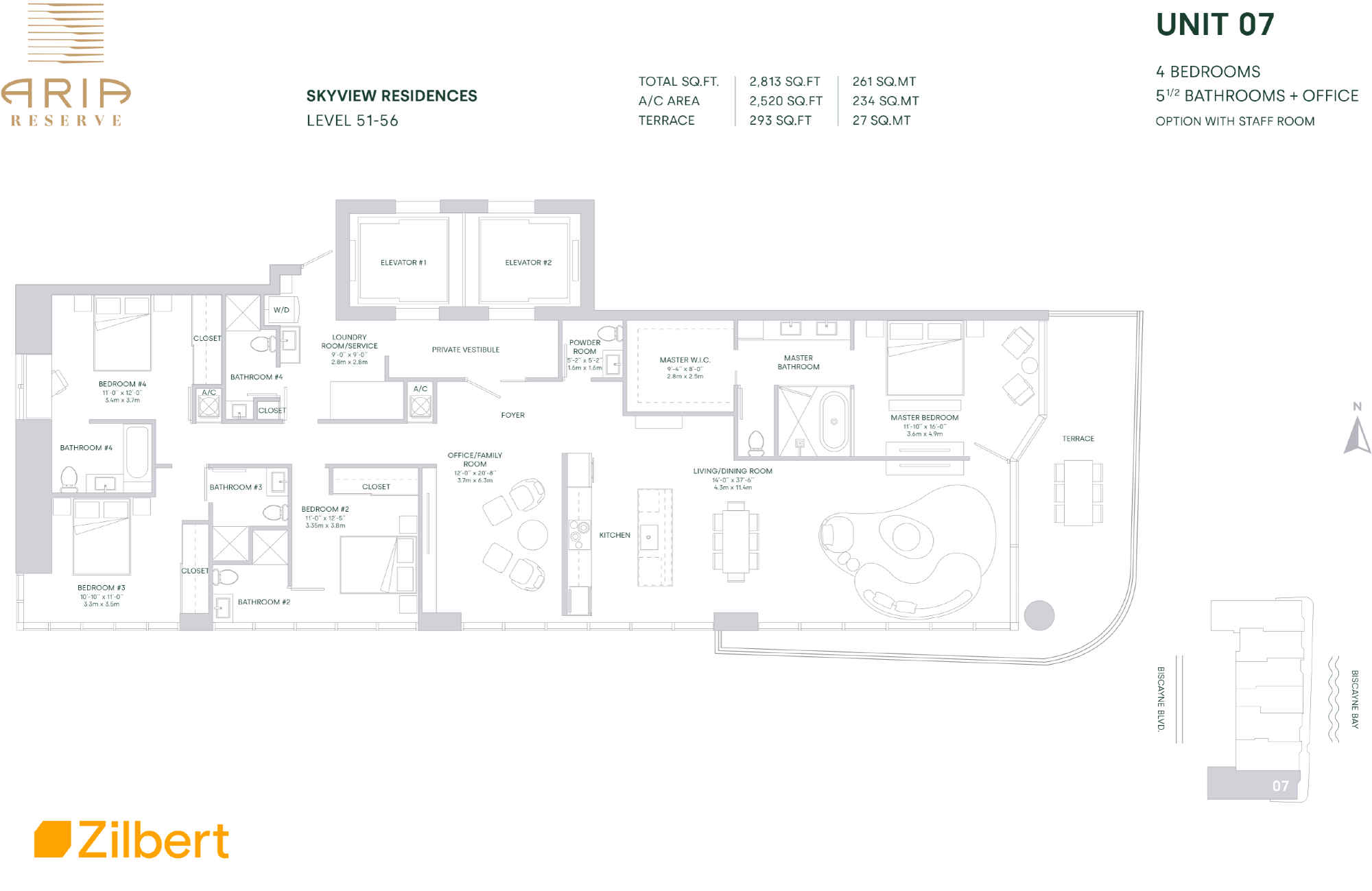 Floorplan 07, Aria Reserve South Tower unit 5507