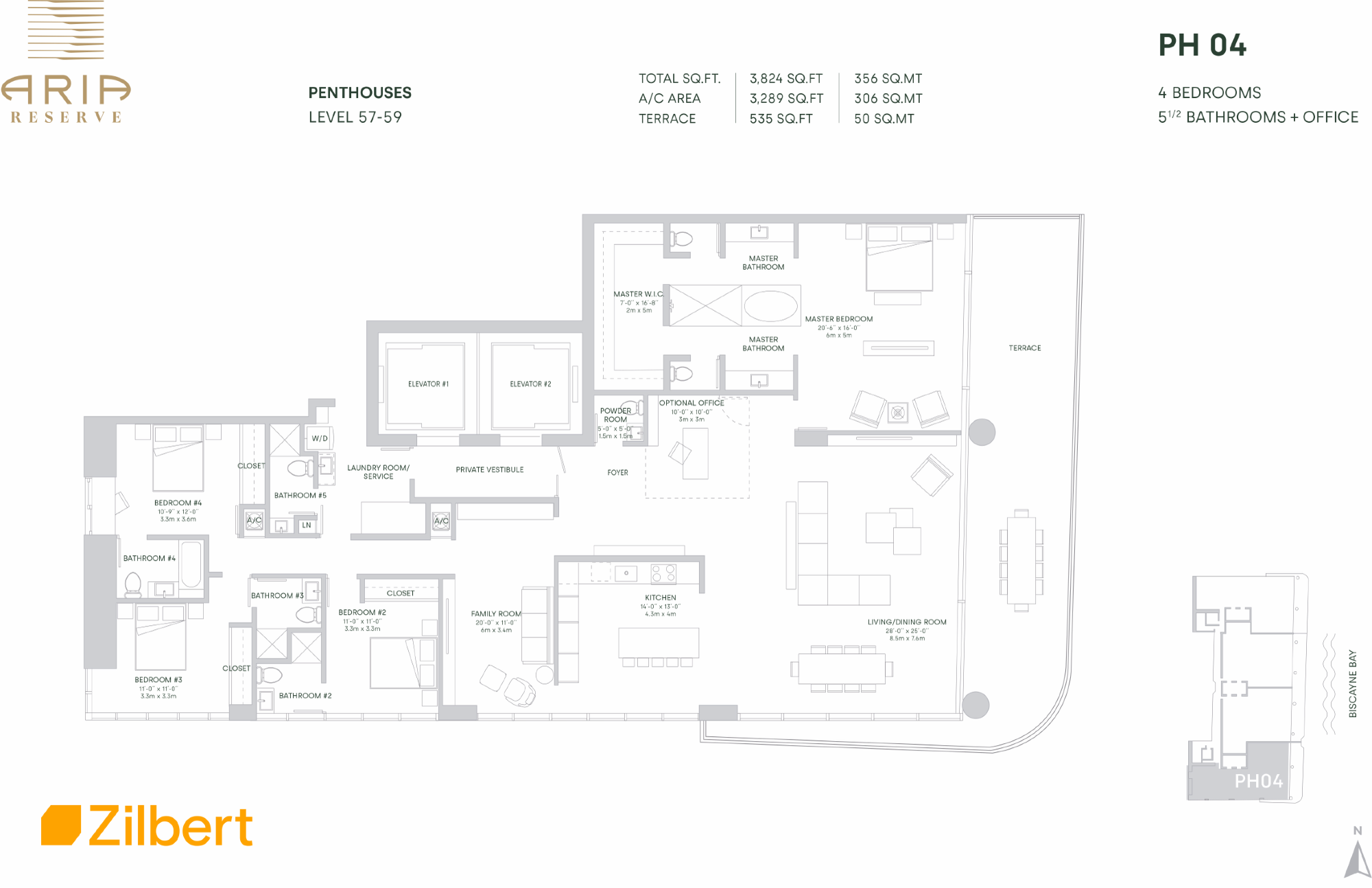 Aria Reserve South Tower floorplan PH04