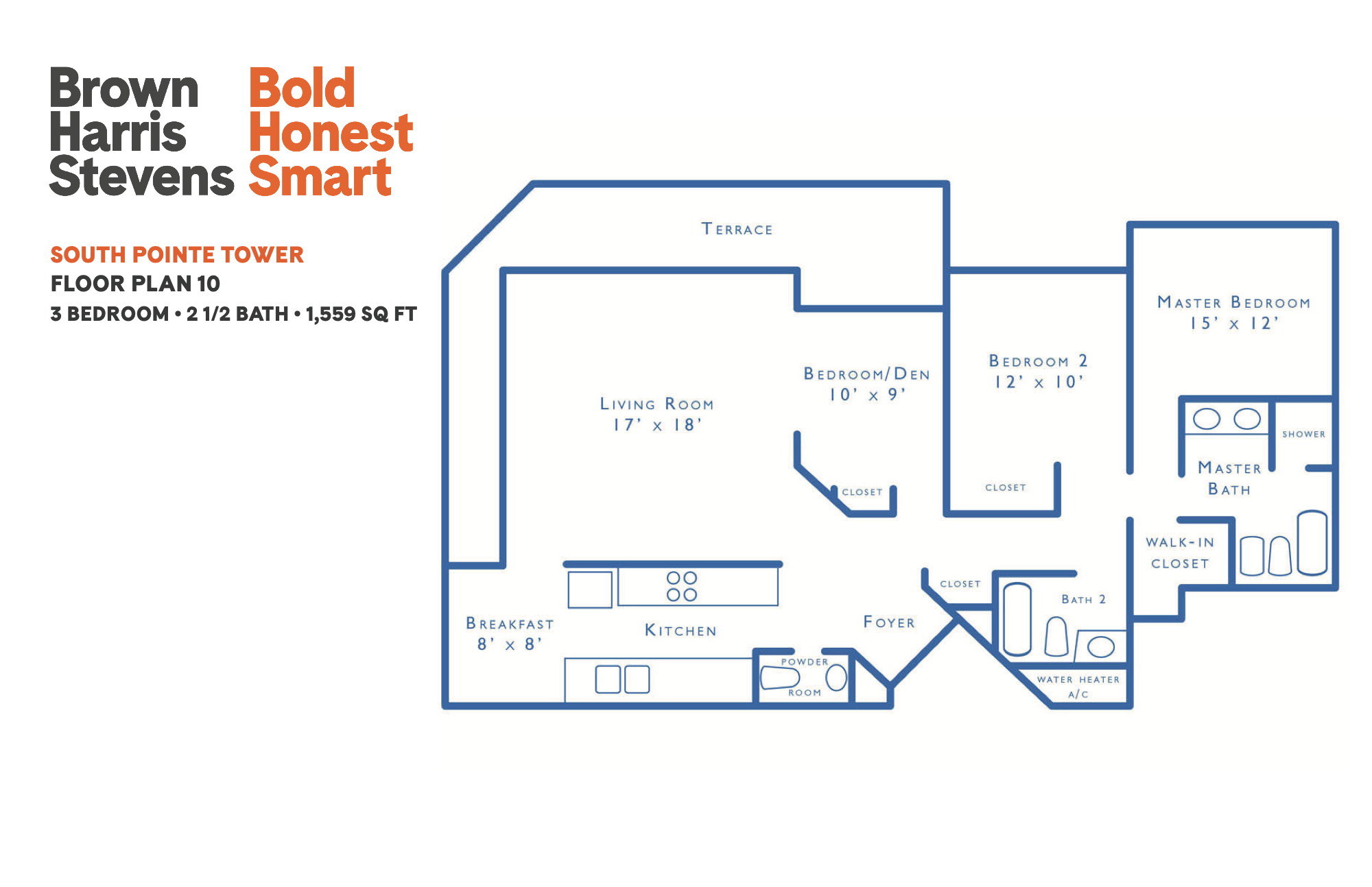 Floorplan 10, South Pointe Towers unit 2310