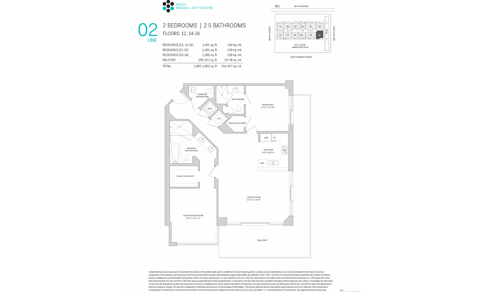 Brickell City Centre Reach floorplan 02 FL 33-36