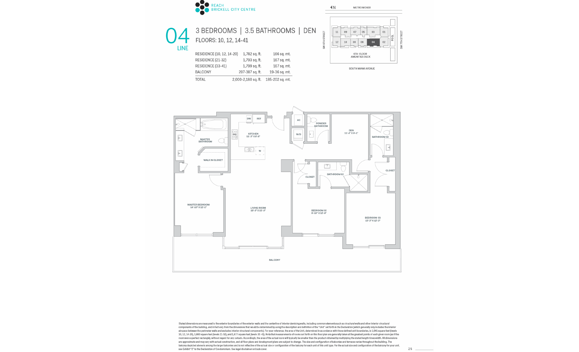Brickell City Centre Reach floorplan 04 FL 33-41