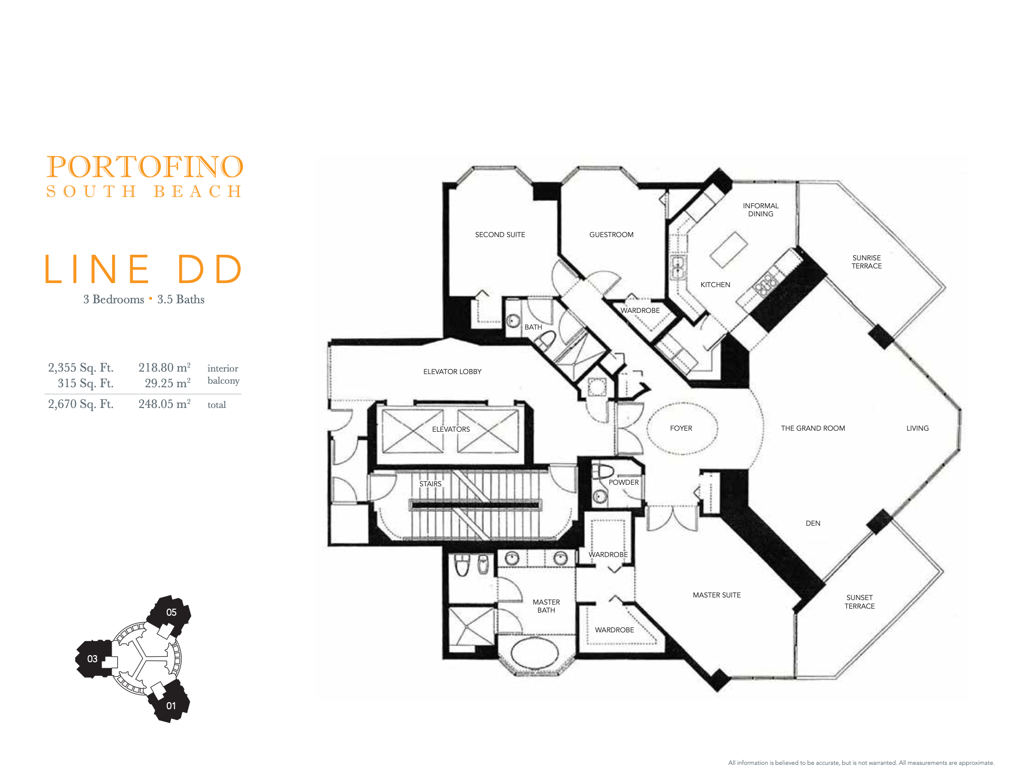 Floorplan DD, Portofino Tower unit 801