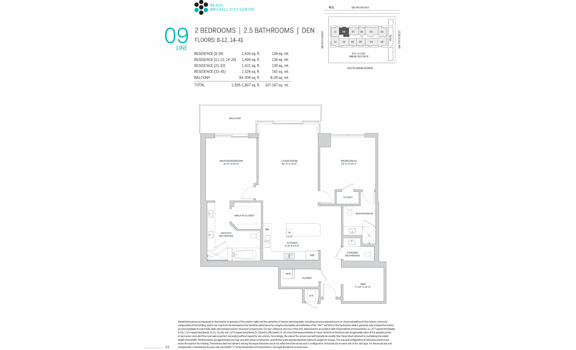 Brickell City Centre Reach floorplan 09 FL 11-20