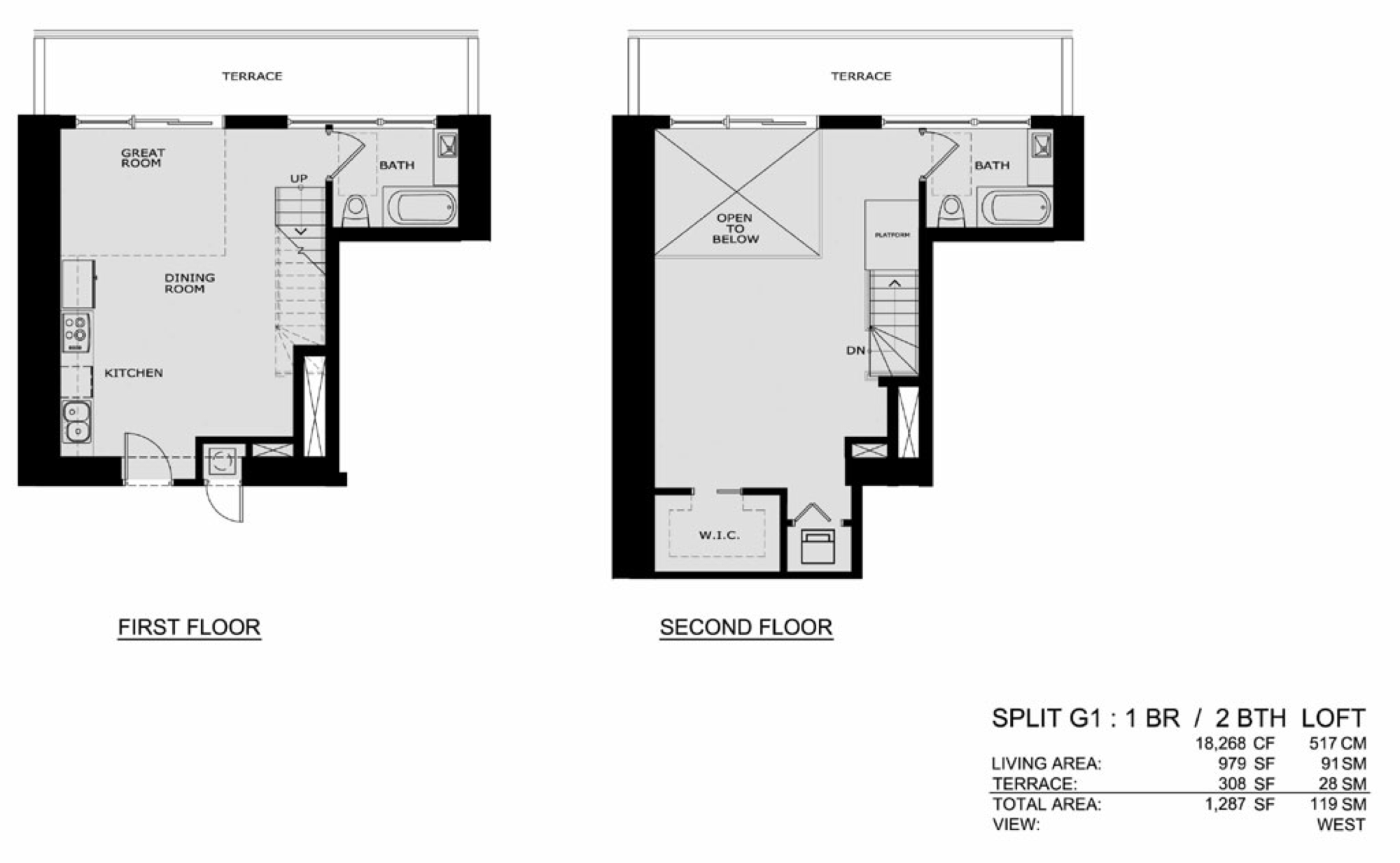 Infinity floorplan G1