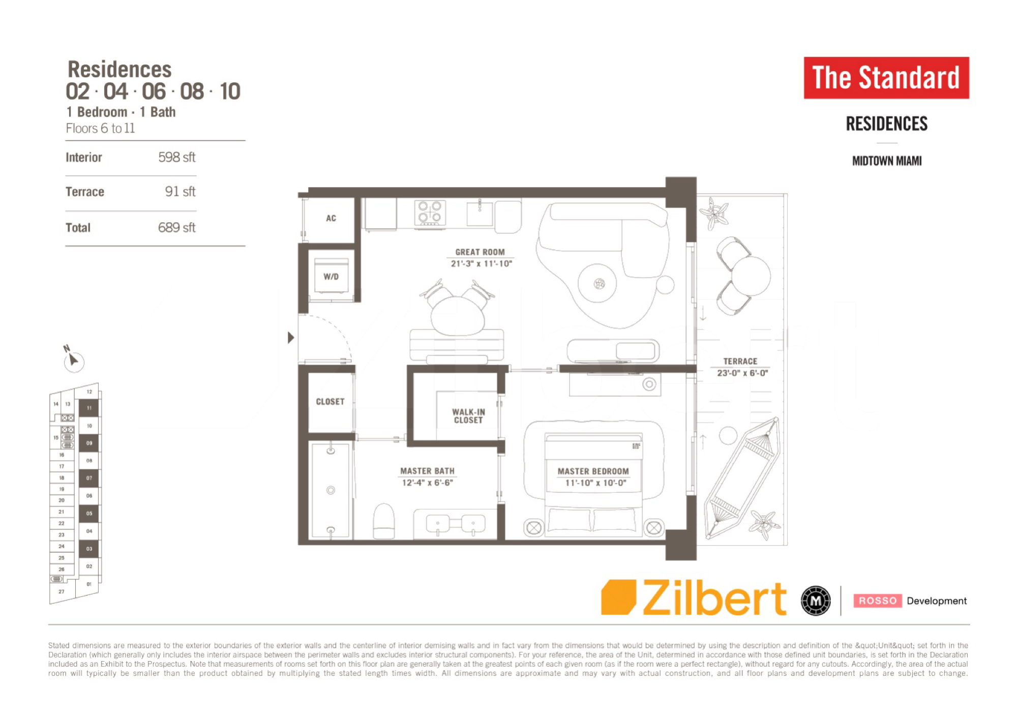 The Standard Residences floorplan 06 FL 6-11