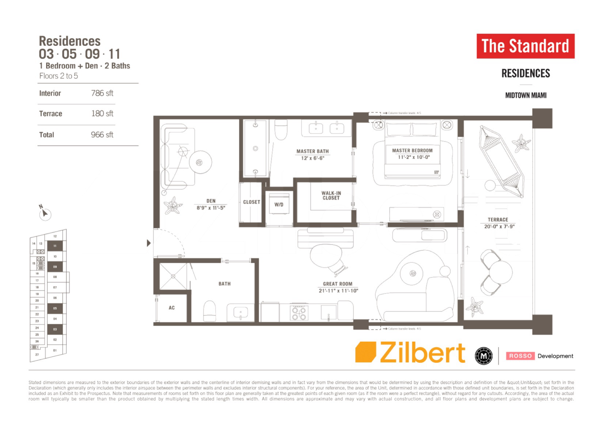 The Standard Residences floorplan 09 FL 2-5