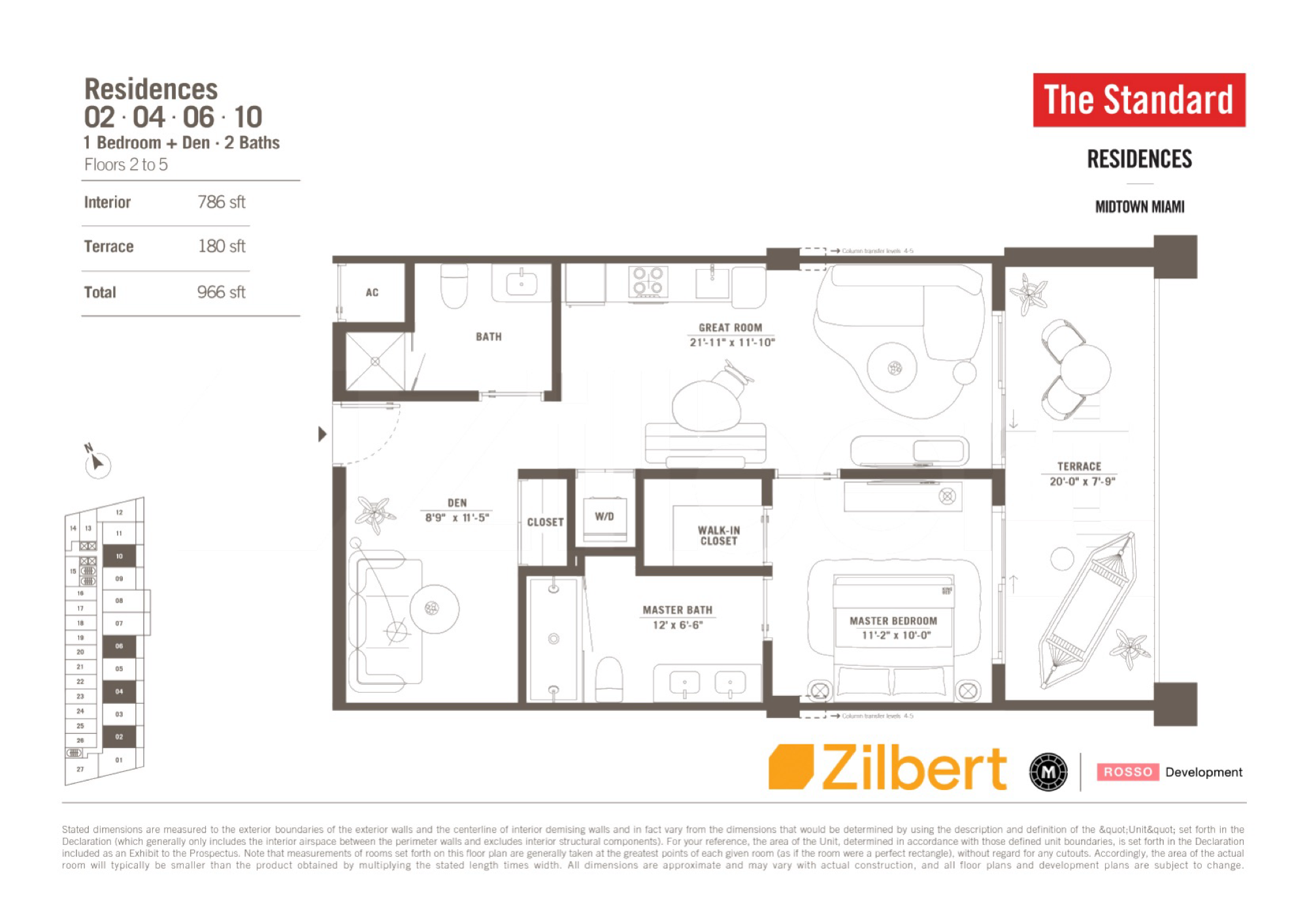 The Standard Residences floorplan 10 FL 2-5