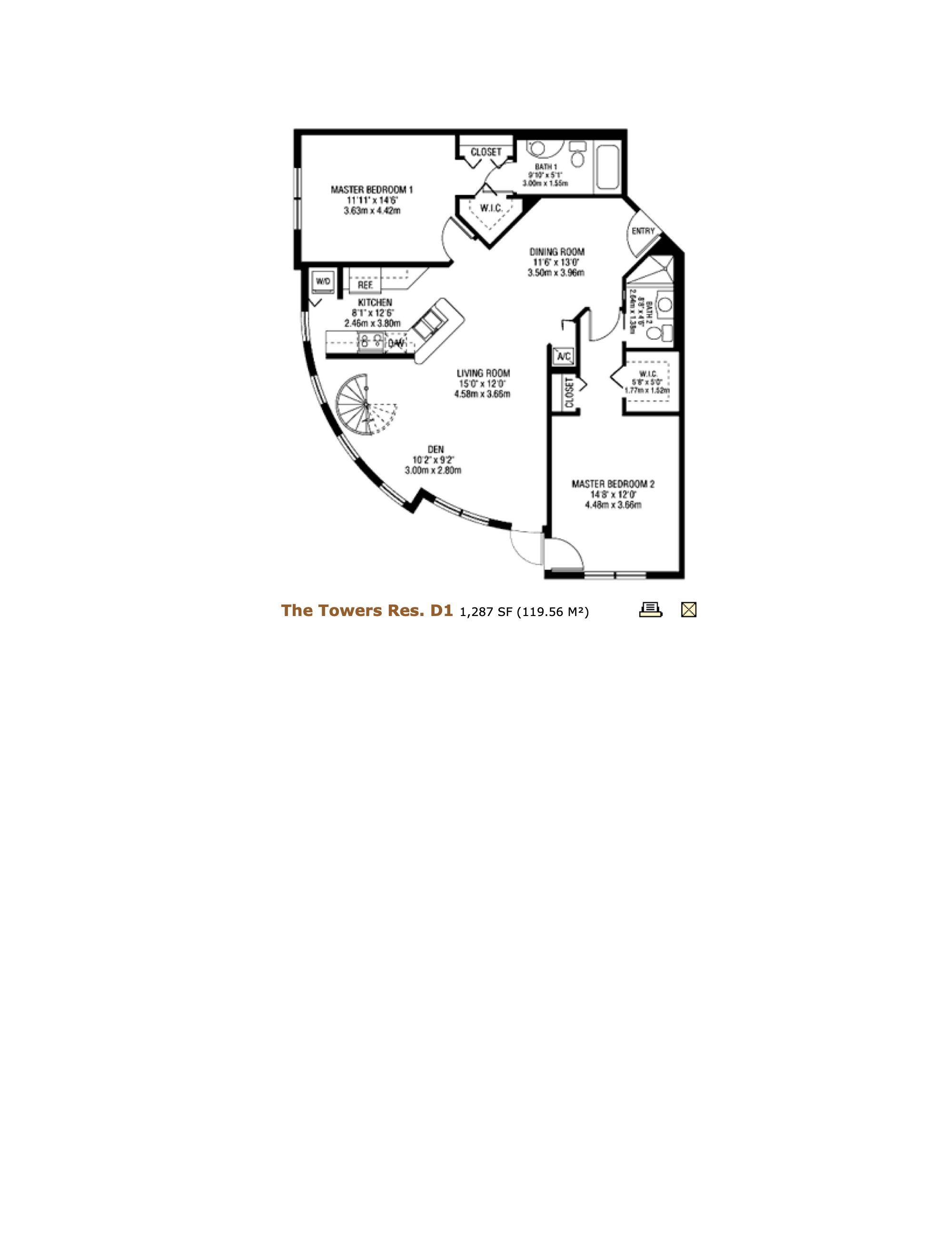 Cosmopolitan Towers floorplan D1