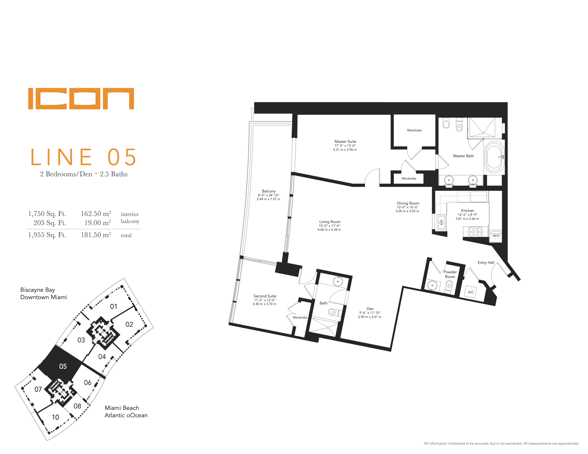 Floorplan L, ICON South Beach unit 3505
