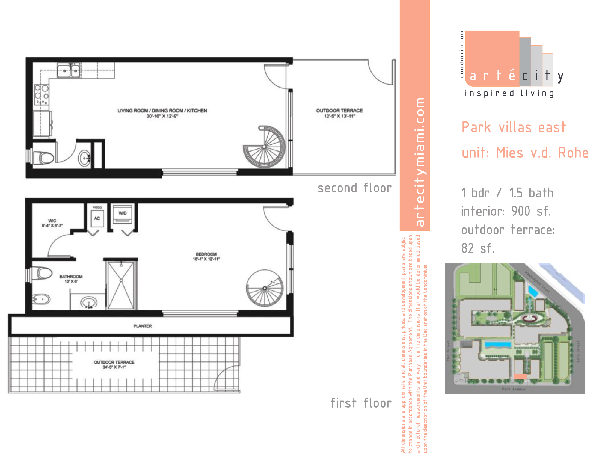 ArteCity floorplan Mies v.d. Rohe