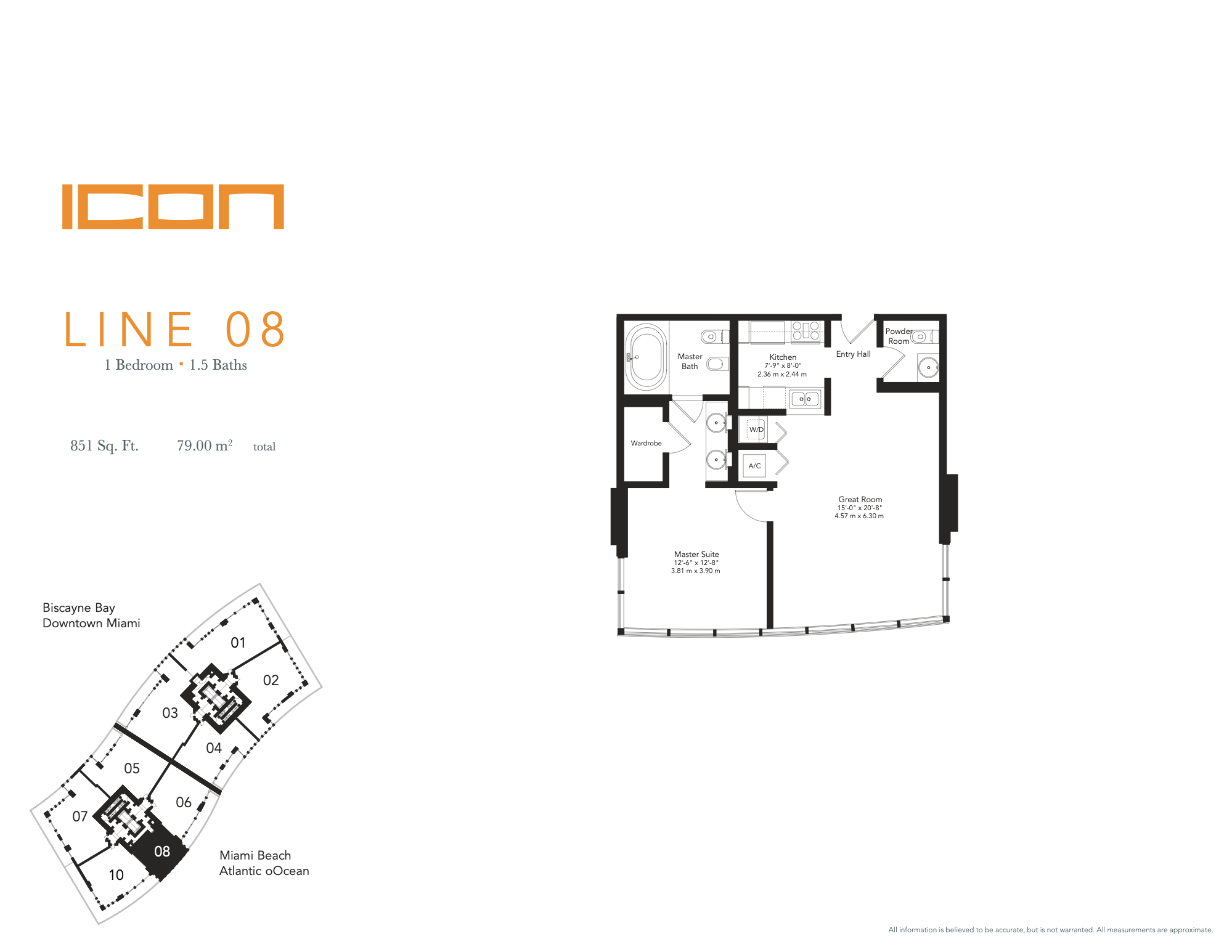 Floorplan M, ICON South Beach unit 3008